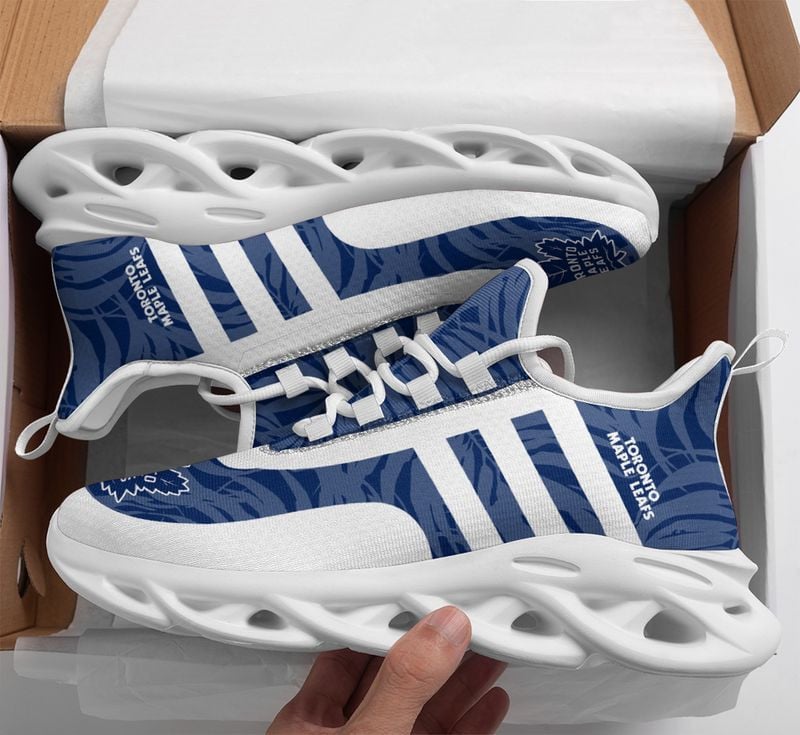 Toronto Maple Leafs Leaf and Stripe Pattern Men's and Women's Max Soul Shoes NLA61267 - Famjoys Toronto Maple Leafs Leaf and Stripe Pattern Men's and Women's Max Soul Shoes NLA61267 - Famjoys