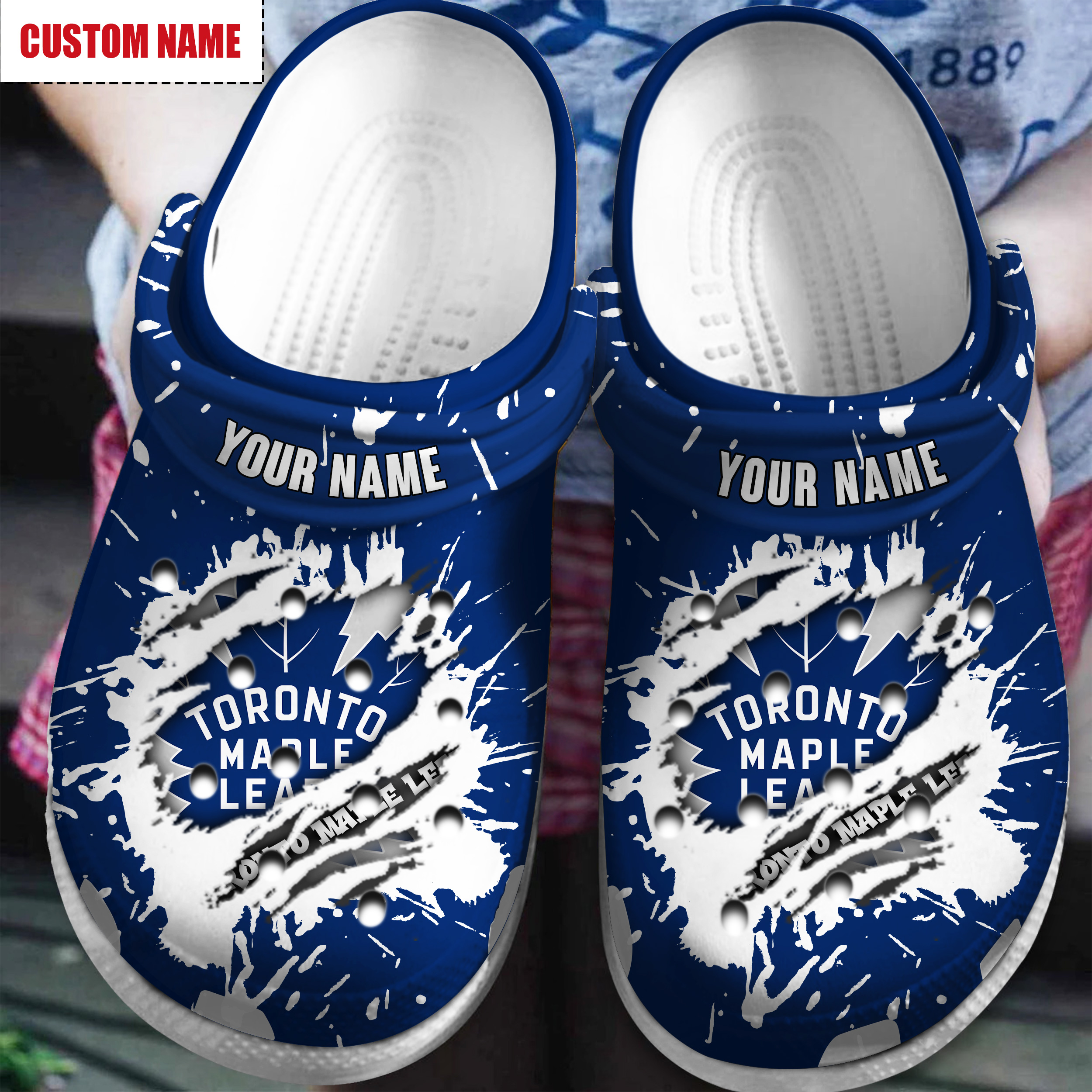 Toronto Maple Leafs NHL Premium 3D Crocs v1