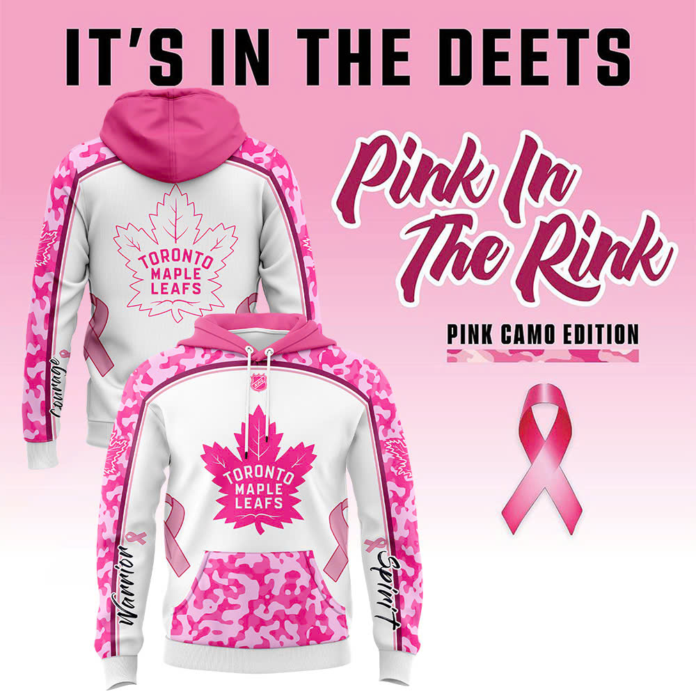 Toronto Maple Leafs Pink in the Rink Hoodie - Famjoys Toronto Maple Leafs Pink in the Rink Hoodie - Famjoys