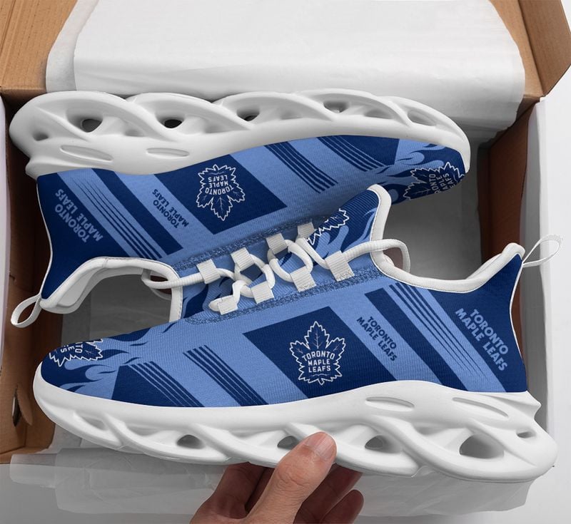 Toronto Maple Leafs Stripe and Fire Pattern Max Soul Shoes NEW019667 - Famjoys Toronto Maple Leafs Stripe and Fire Pattern Max Soul Shoes NEW019667 - Famjoys