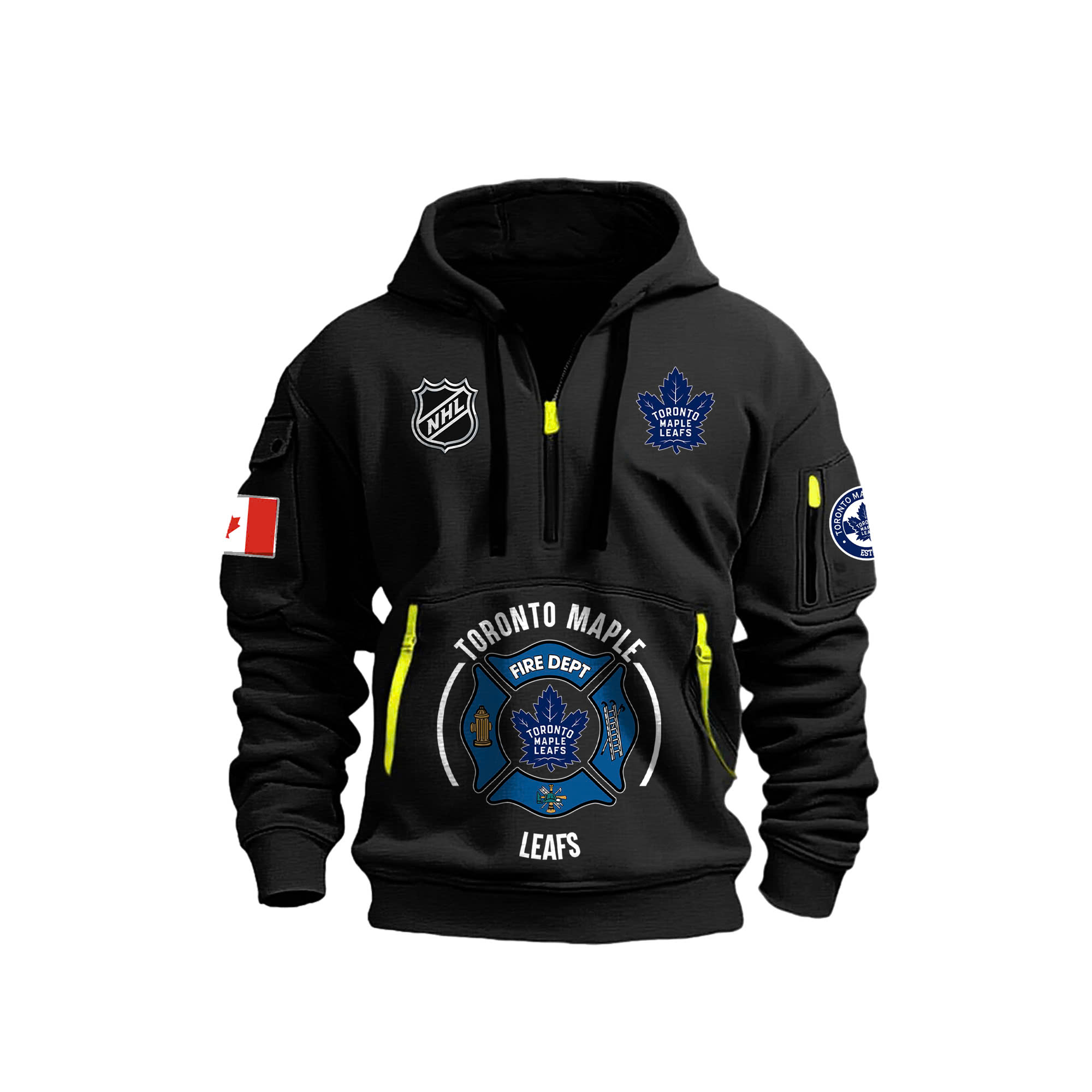 Toronto Maple Leafs x Firefighter Appreciation Night Premium New Heavy Hoodie - Famjoys Toronto Maple Leafs x Firefighter Appreciation Night Premium New Heavy Hoodie - Famjoys