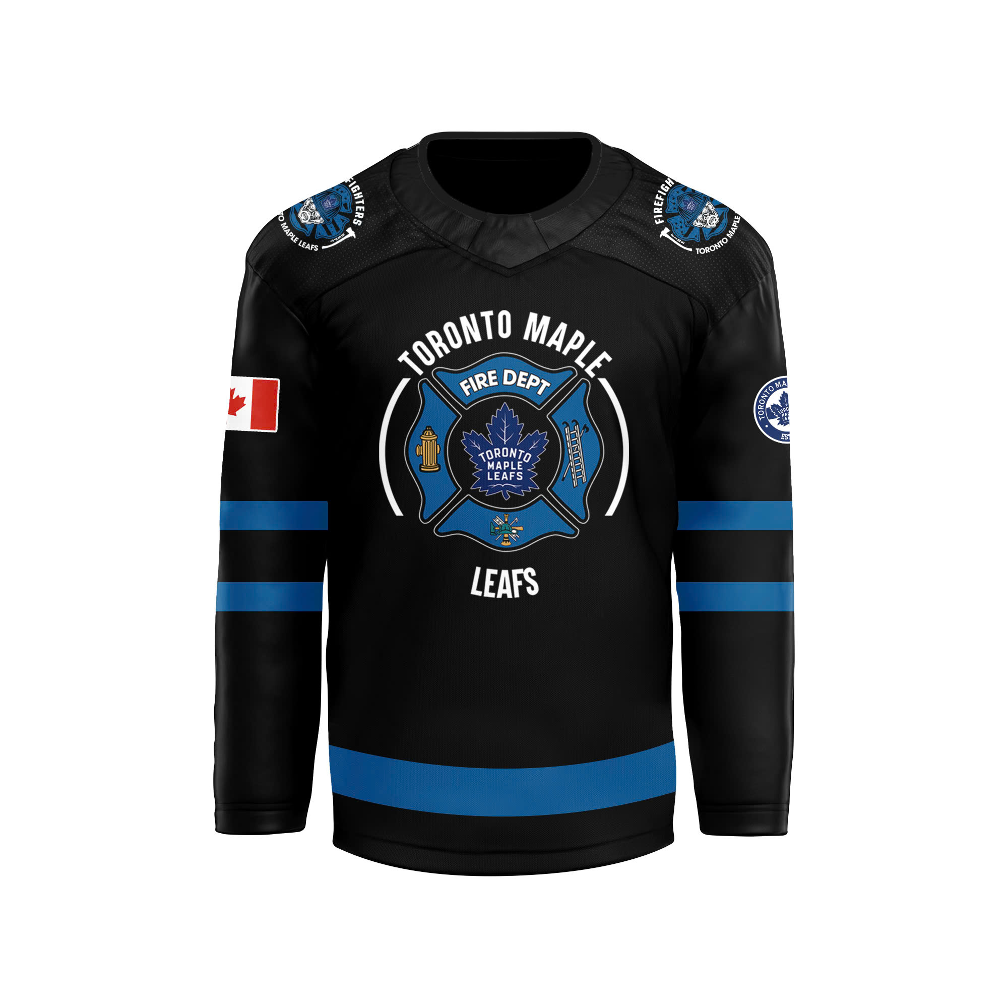 Toronto Maple Leafs x Firefighter Appreciation Night Premium Personalized Jersey - Famjoys Toronto Maple Leafs x Firefighter Appreciation Night Premium Personalized Jersey - Famjoys