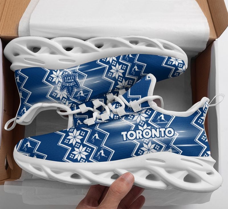 Toronto Maple Leafs Xmas Pattern Max Soul Shoes NLA029867 - Famjoys Toronto Maple Leafs Xmas Pattern Max Soul Shoes NLA029867 - Famjoys