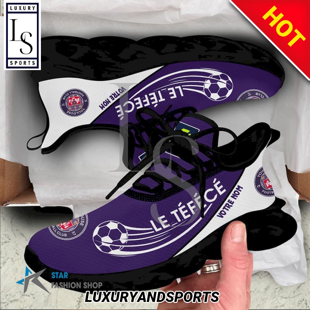 Toulouse Football Club Ligue 1 Custom Name Max Soul Shoes - Famjoys Toulouse Football Club Ligue 1 Custom Name Max Soul Shoes - Famjoys