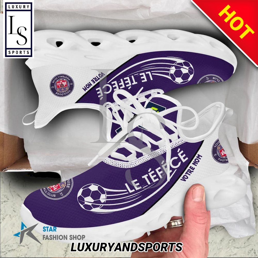 Toulouse Football Club Ligue 1 Custom Name Max Soul Shoes - Famjoys Toulouse Football Club Ligue 1 Custom Name Max Soul Shoes - Famjoys
