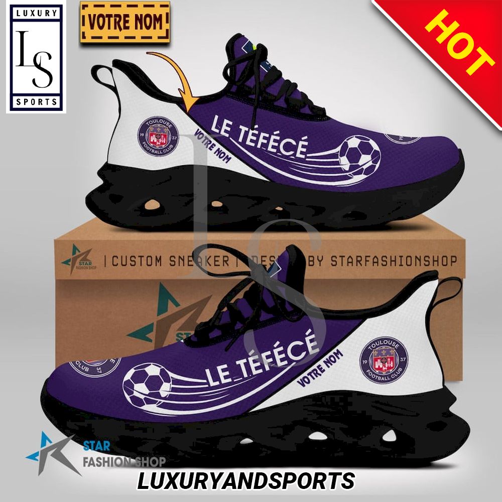 Toulouse Football Club Ligue 1 Custom Name Max Soul Shoes - Famjoys Toulouse Football Club Ligue 1 Custom Name Max Soul Shoes - Famjoys