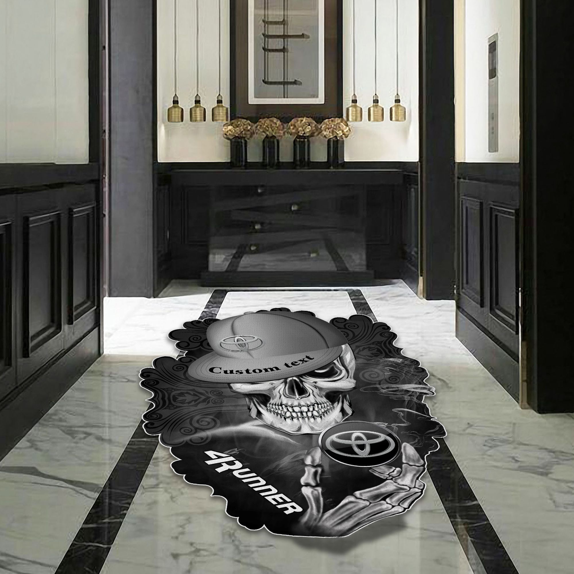 Toyota 4runner Skull Shaped Luxurious Doormat, Rug Home Decor, Custom name - Famjoys Toyota 4runner Skull Shaped Luxurious Doormat, Rug Home Decor, Custom name - Famjoys