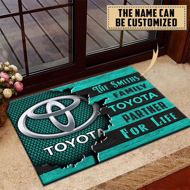 Toyota Doormat Custom Name, Multicolor - Famjoys Toyota Doormat Custom Name, Multicolor - Famjoys