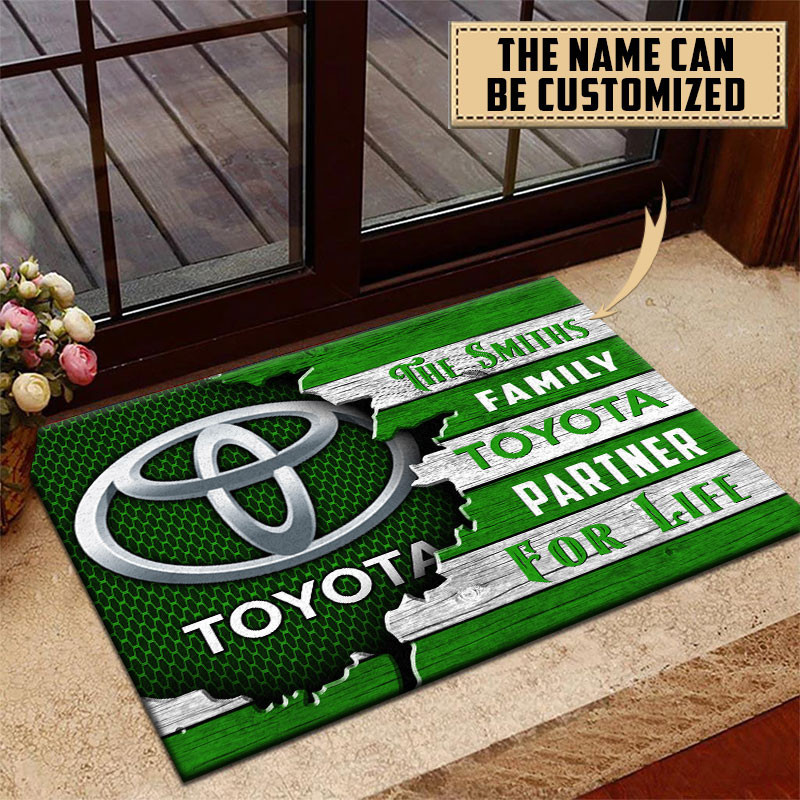Toyota Doormat Custom Name, Multicolor - Famjoys Toyota Doormat Custom Name, Multicolor - Famjoys