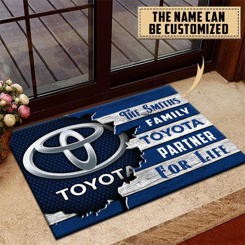 Toyota Doormat Custom Name, Multicolor - Famjoys Toyota Doormat Custom Name, Multicolor - Famjoys