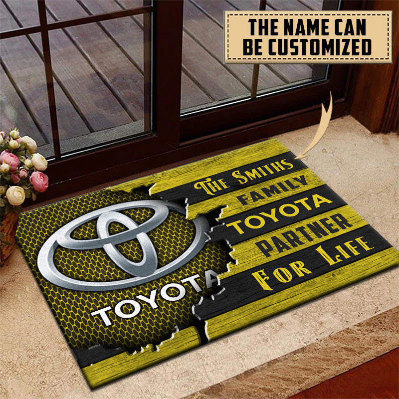 Toyota Doormat Custom Name, Multicolor - Famjoys Toyota Doormat Custom Name, Multicolor - Famjoys