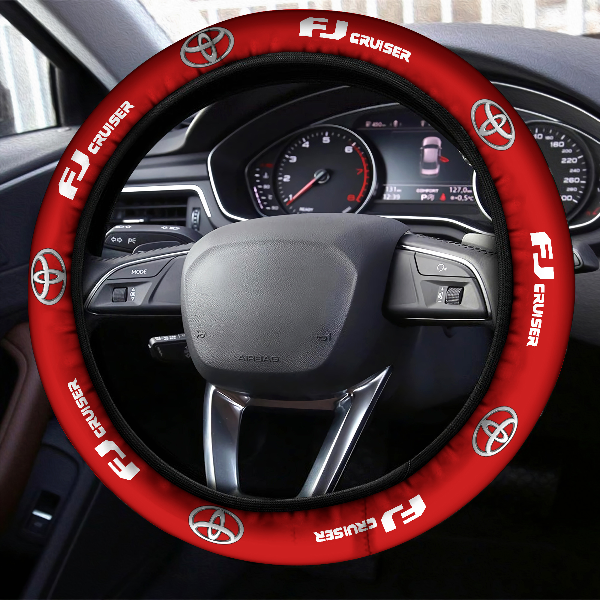 Toyota Fj Cruise Steering Wheel Cover Red - Famjoys Toyota Fj Cruise Steering Wheel Cover Red - Famjoys