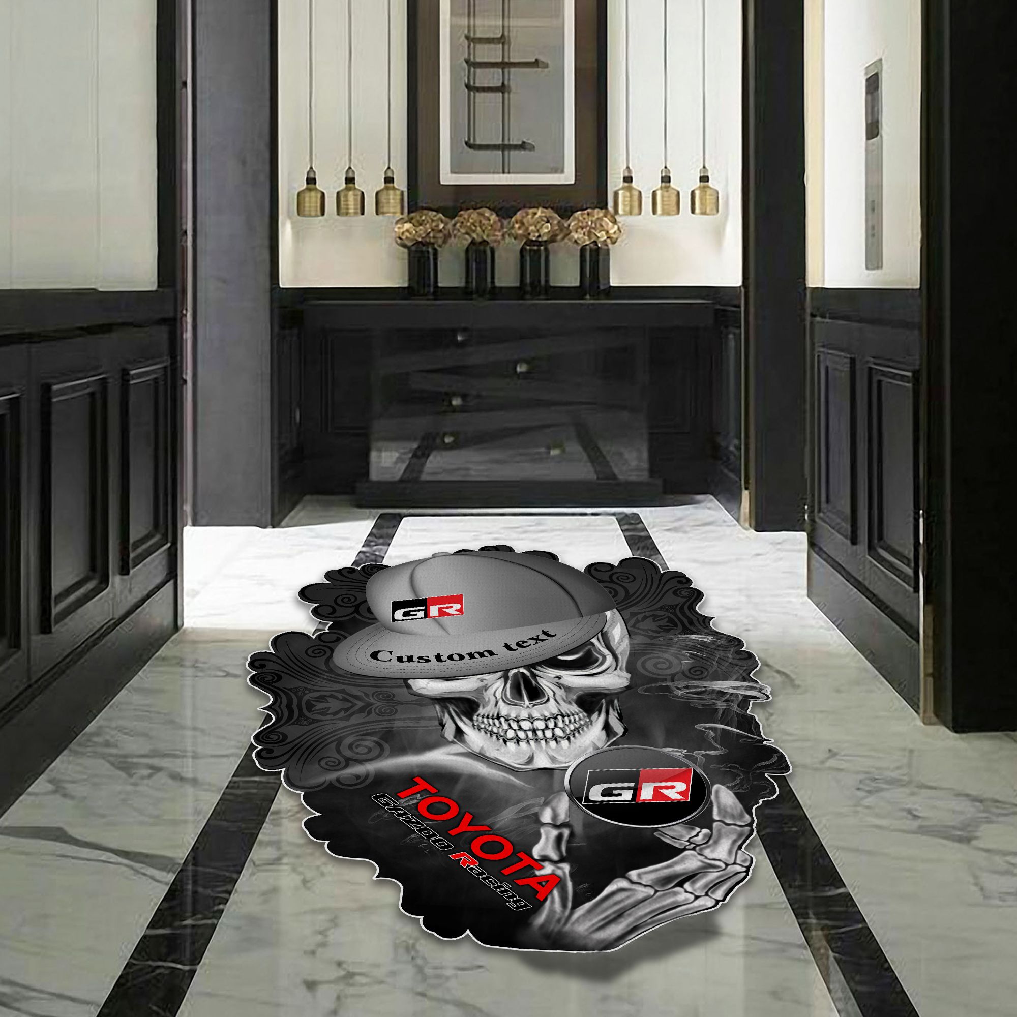 Toyota gazoo racing Skull Shaped Luxurious Doormat, Rug Home Decor, Custom name - Famjoys Toyota gazoo racing Skull Shaped Luxurious Doormat, Rug Home Decor, Custom name - Famjoys
