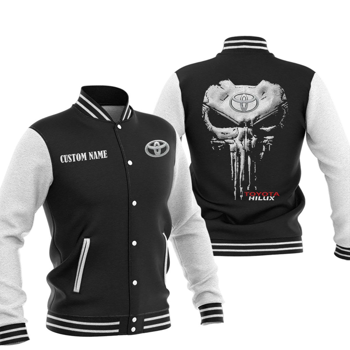 Toyota Hilux Baseball Jacket, Multicolor - Famjoys Toyota Hilux Baseball Jacket, Multicolor - Famjoys