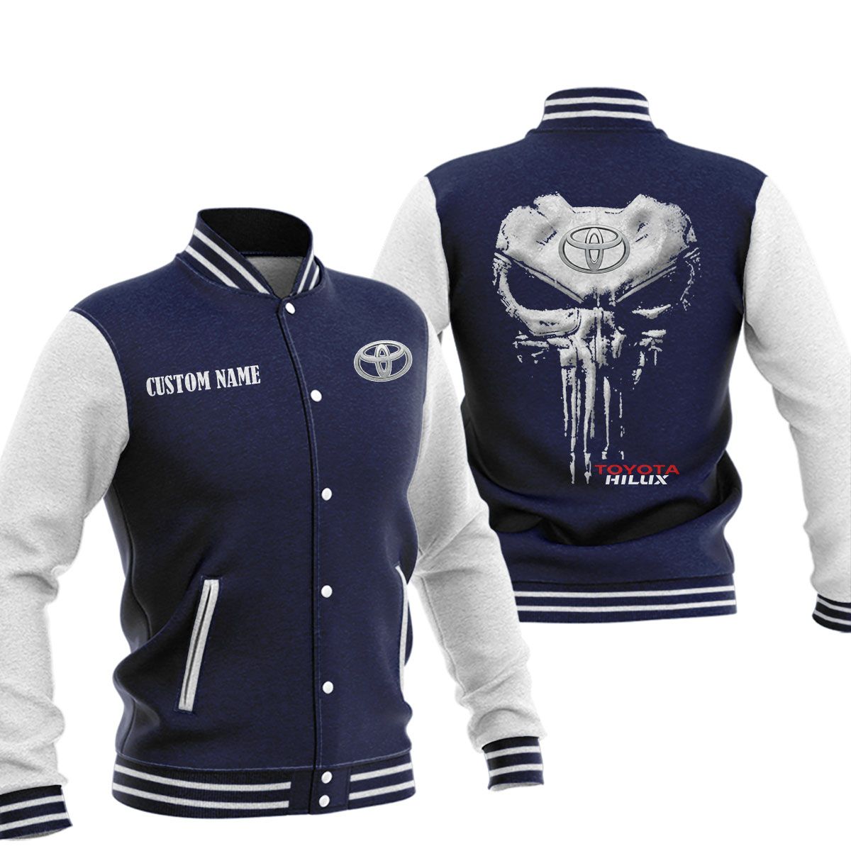 Toyota Hilux Baseball Jacket, Multicolor - Famjoys Toyota Hilux Baseball Jacket, Multicolor - Famjoys
