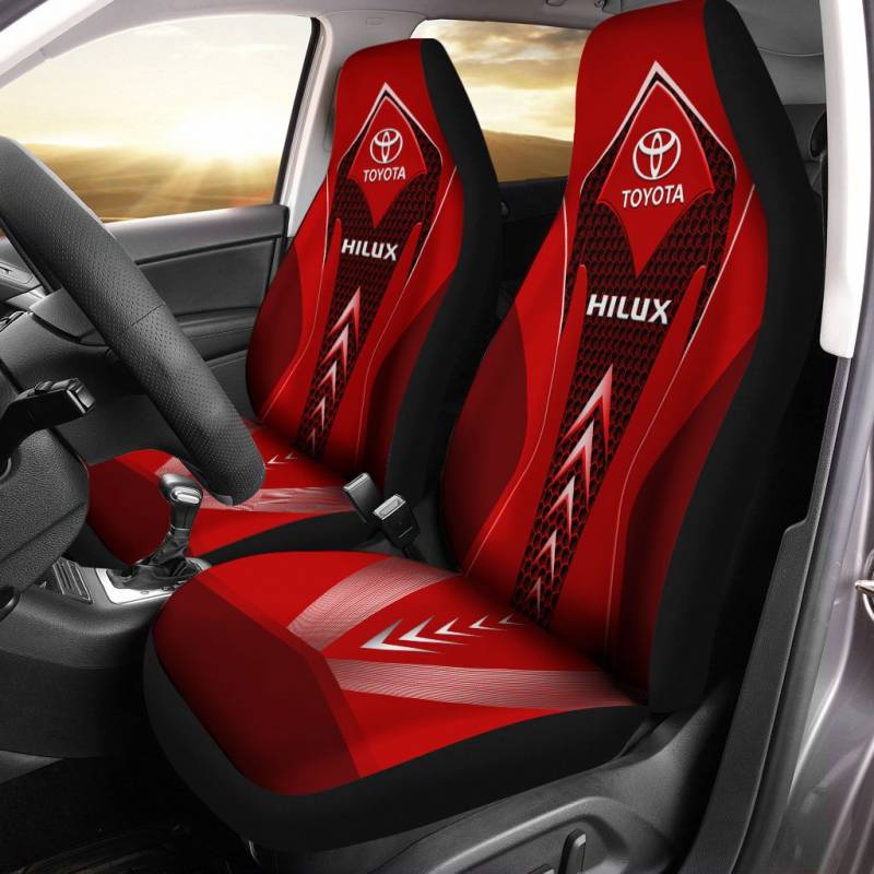 TOYOTA HILUX LPH Car Seat Cover (Set of 2) Ver 2 (Red)