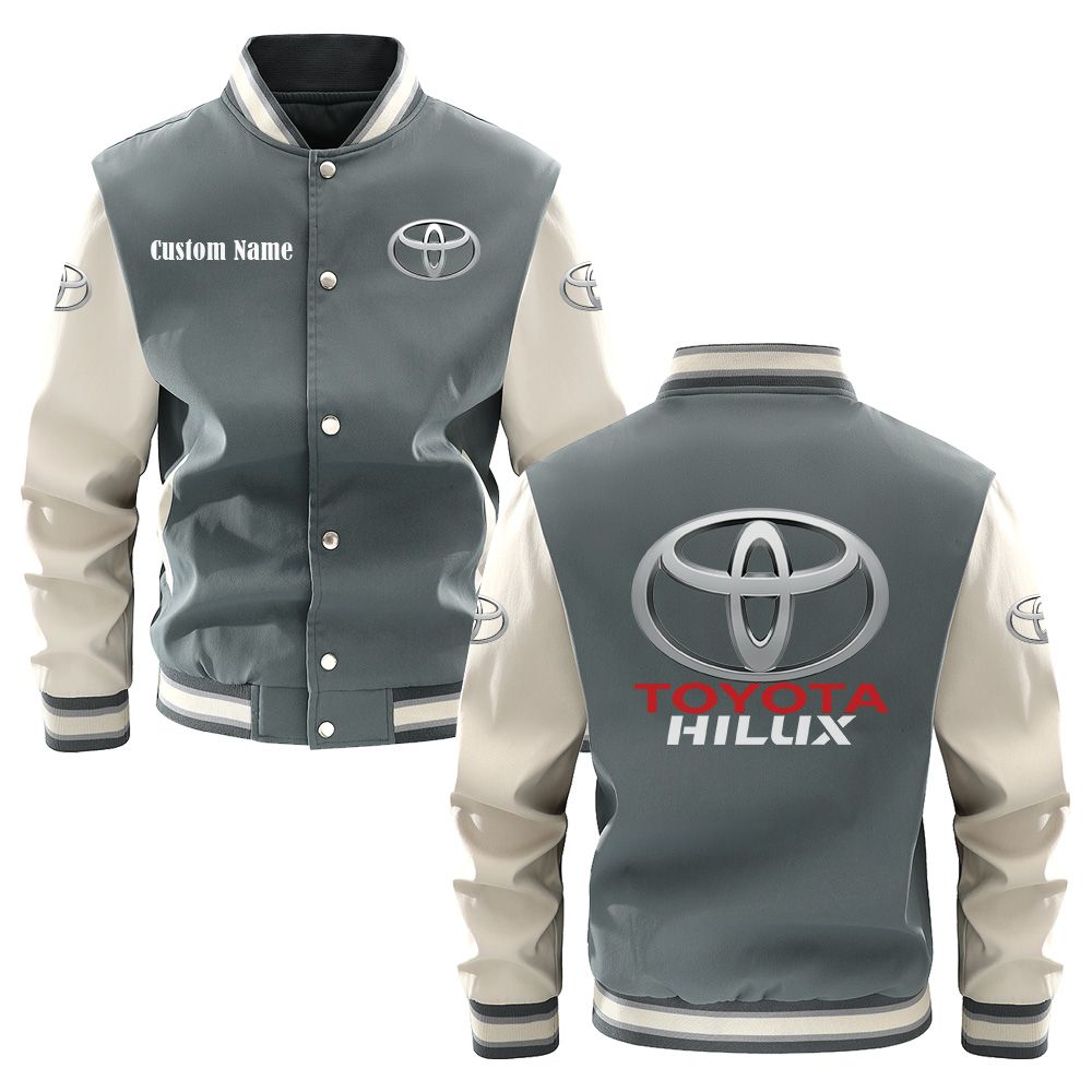 Toyota Hilux Varsity Jacket, Baseball jacket, Letterman Jacket Customize Name, Multicolor - Famjoys Toyota Hilux Varsity Jacket, Baseball jacket, Letterman Jacket Customize Name, Multicolor - Famjoys