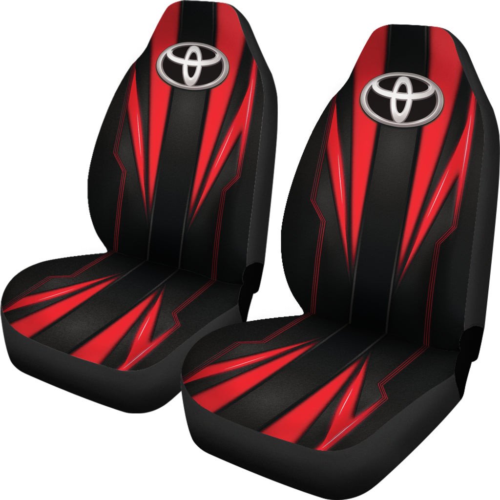 Toyota Red Logo Car Seat Covers Metal Abstract Ph220913 -04 - Famjoys Toyota Red Logo Car Seat Covers Metal Abstract Ph220913 -04 - Famjoys