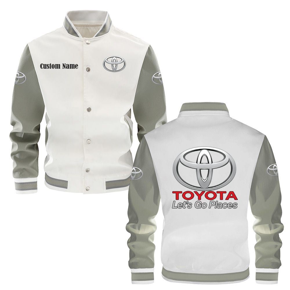 Toyota Varsity Jacket, Baseball jacket, Letterman Jacket Customize Name, Multicolor - Famjoys Toyota Varsity Jacket, Baseball jacket, Letterman Jacket Customize Name, Multicolor - Famjoys