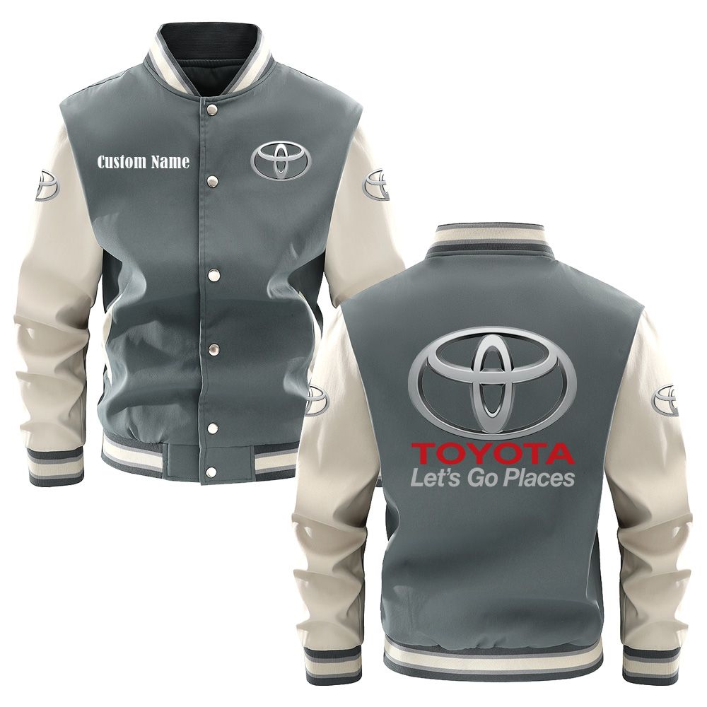 Toyota Varsity Jacket, Baseball jacket, Letterman Jacket Customize Name, Multicolor - Famjoys Toyota Varsity Jacket, Baseball jacket, Letterman Jacket Customize Name, Multicolor - Famjoys