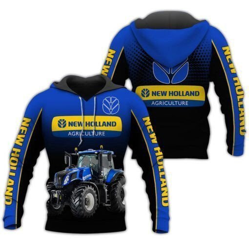 Tractor New Holland Zip Hoodie Crewneck Sweatshirt T-Shirt 3D All Over Print For Men And Women - Famjoys Tractor New Holland Zip Hoodie Crewneck Sweatshirt T-Shirt 3D All Over Print For Men And Women - Famjoys