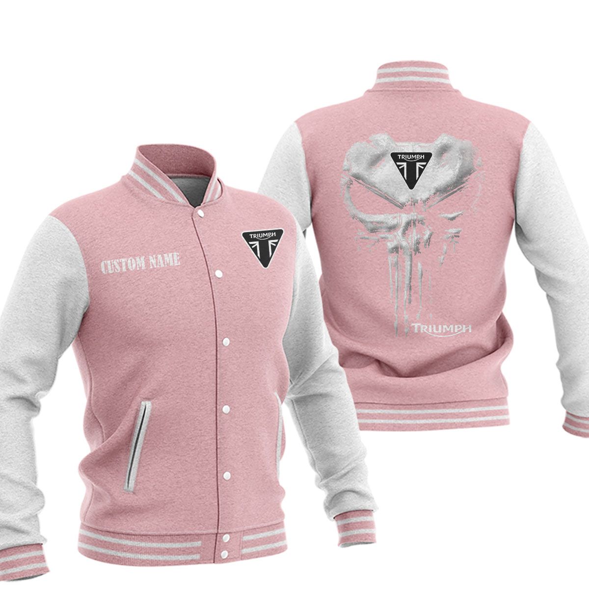 Triumph Motorcycles Baseball Jacket, Multicolor - Famjoys Triumph Motorcycles Baseball Jacket, Multicolor - Famjoys