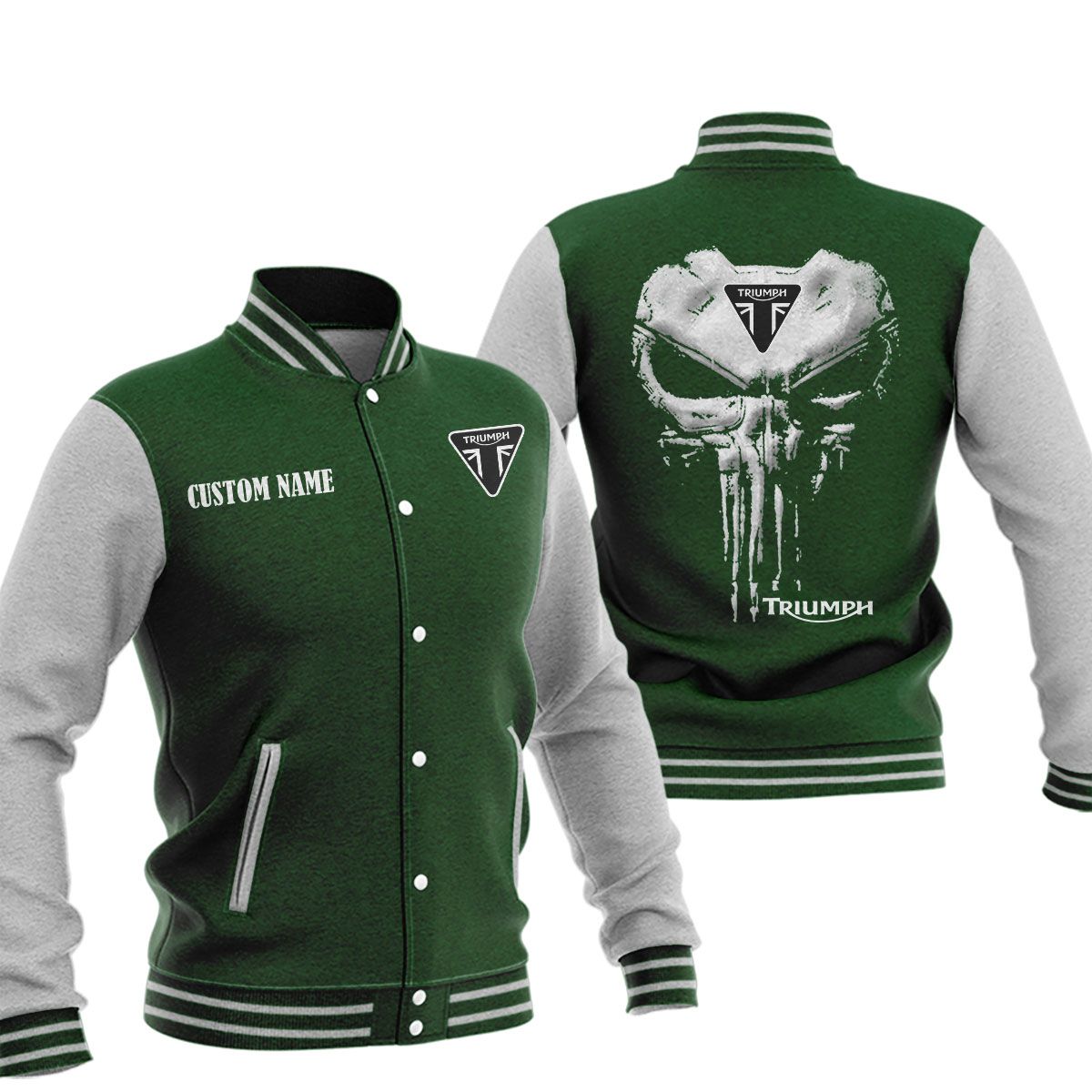 Triumph Motorcycles Baseball Jacket, Multicolor - Famjoys Triumph Motorcycles Baseball Jacket, Multicolor - Famjoys