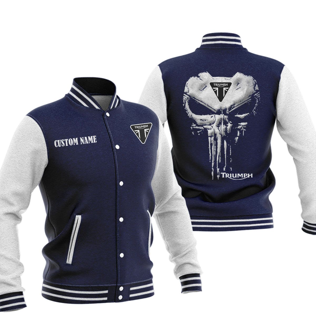 Triumph Motorcycles Baseball Jacket, Multicolor - Famjoys Triumph Motorcycles Baseball Jacket, Multicolor - Famjoys