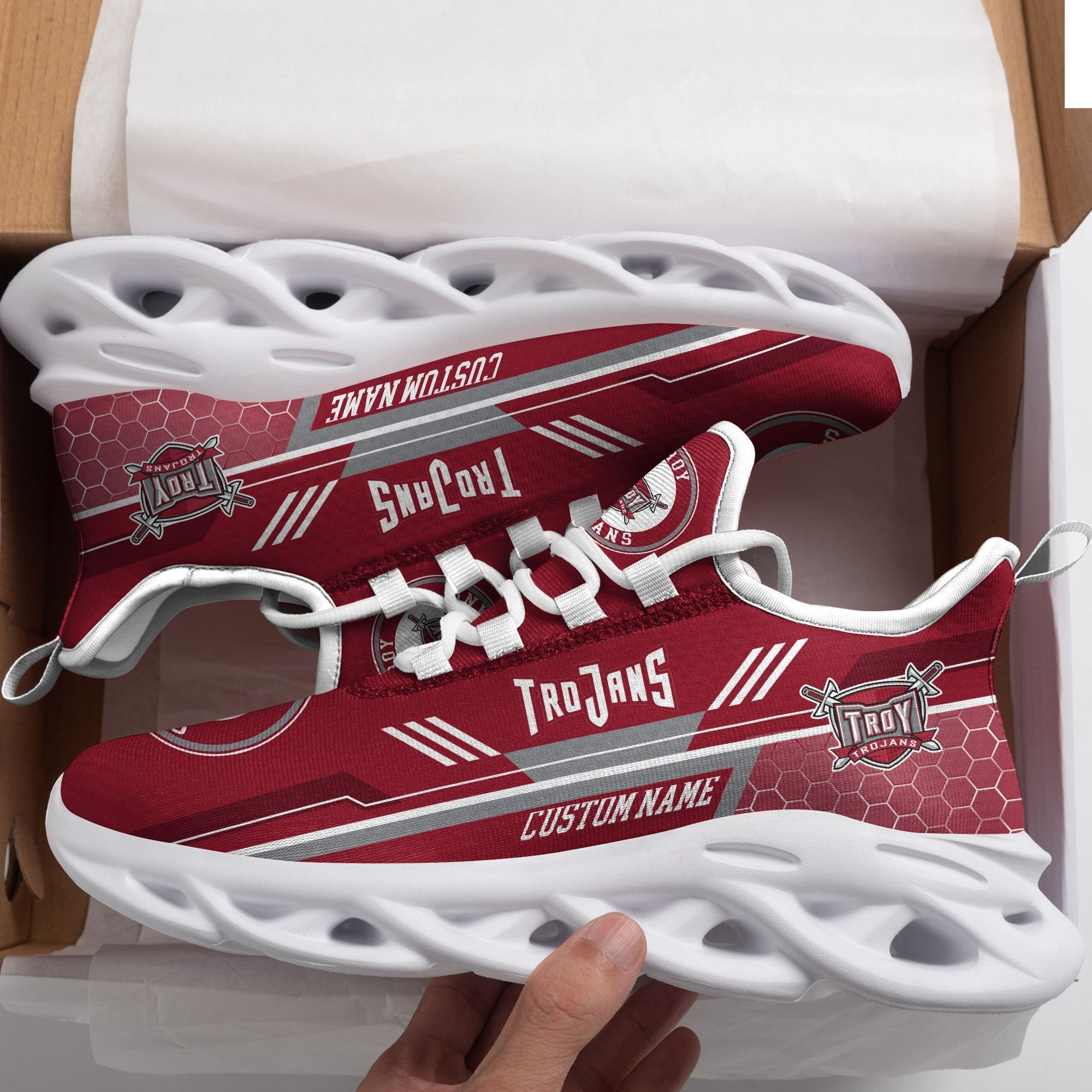 Troy Trojans Custom Personalized Max Soul Sneakers Shoes - Famjoys Troy Trojans Custom Personalized Max Soul Sneakers Shoes - Famjoys