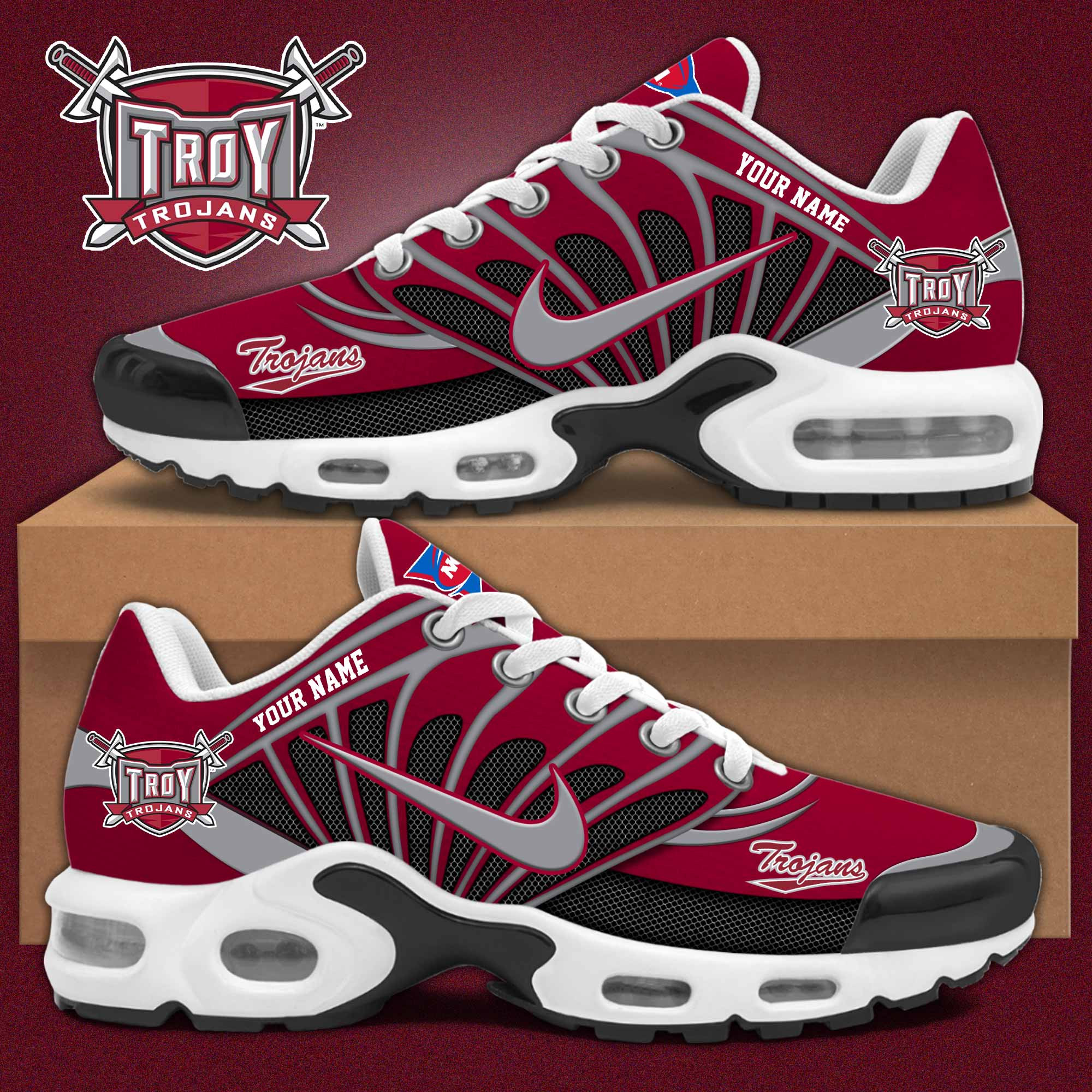 Troy Trojans Personalized Shoes S516508 - Famjoys Troy Trojans Personalized Shoes S516508 - Famjoys