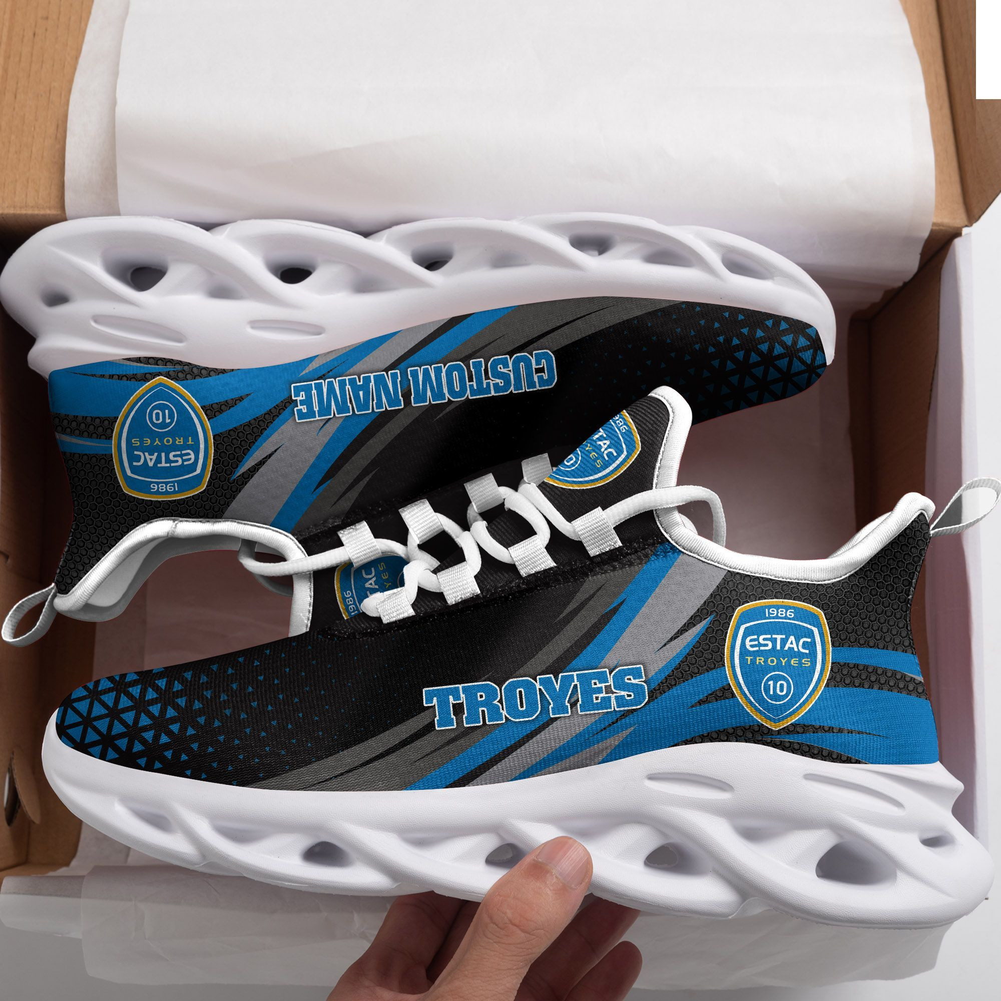Troyes Triangle Custom Personalized Max Soul Sneakers Shoes - Famjoys Troyes Triangle Custom Personalized Max Soul Sneakers Shoes - Famjoys