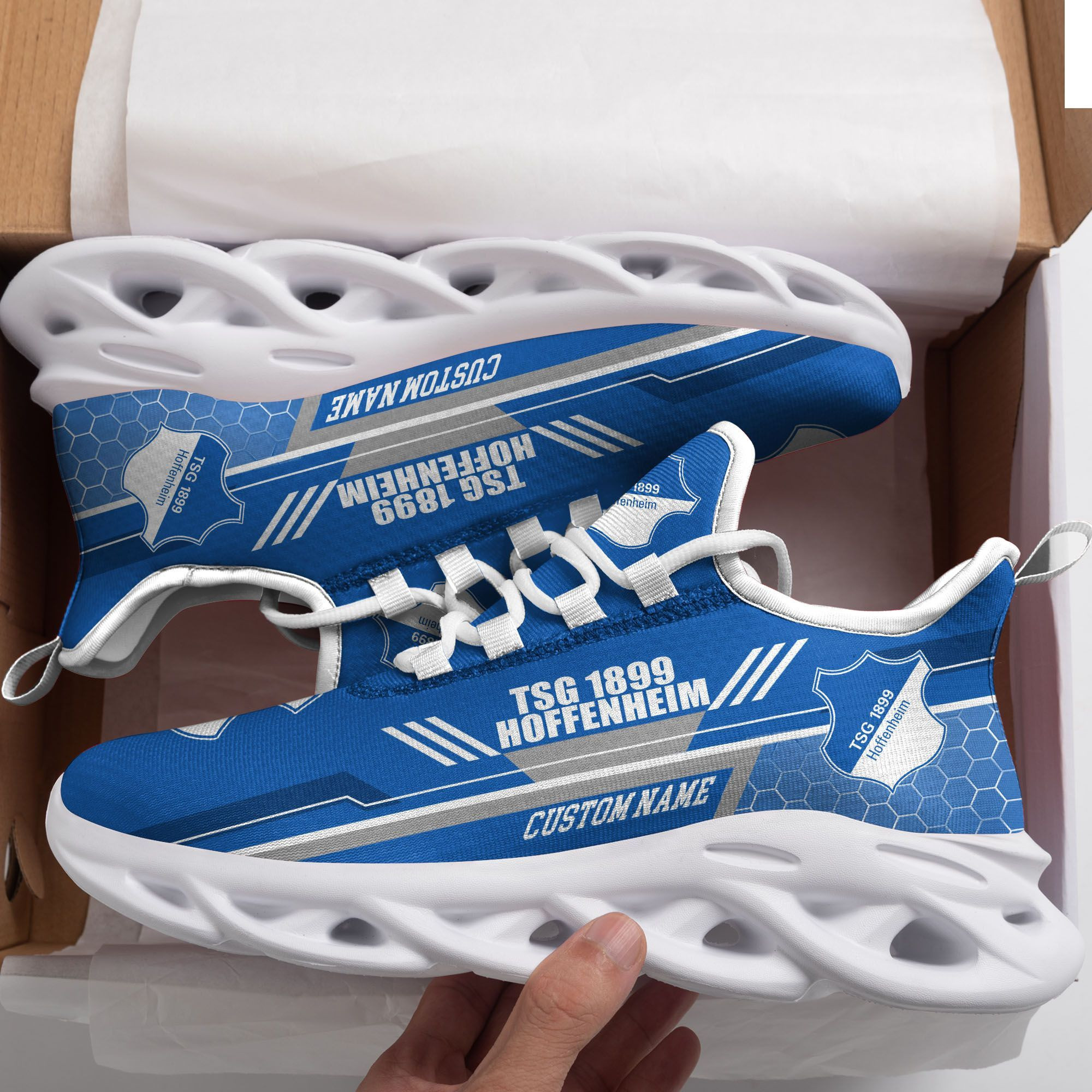 TSG 1899 Hoffenheim Custom Personalized Max Soul Sneakers Shoes - Famjoys TSG 1899 Hoffenheim Custom Personalized Max Soul Sneakers Shoes - Famjoys