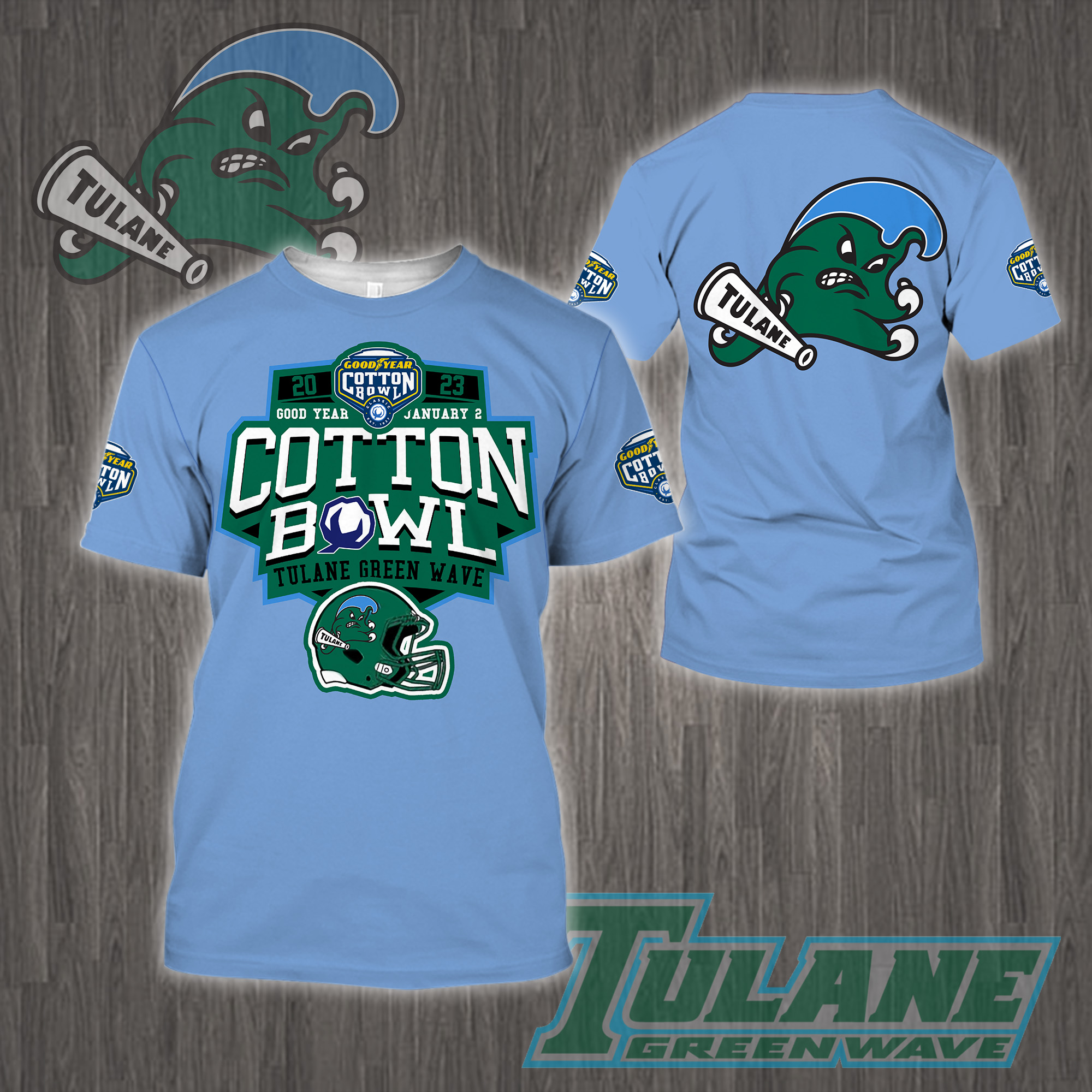 Tulane Green Wave 2023 Cotton Bowl Champions Shirt - Famjoys Tulane Green Wave 2023 Cotton Bowl Champions Shirt - Famjoys