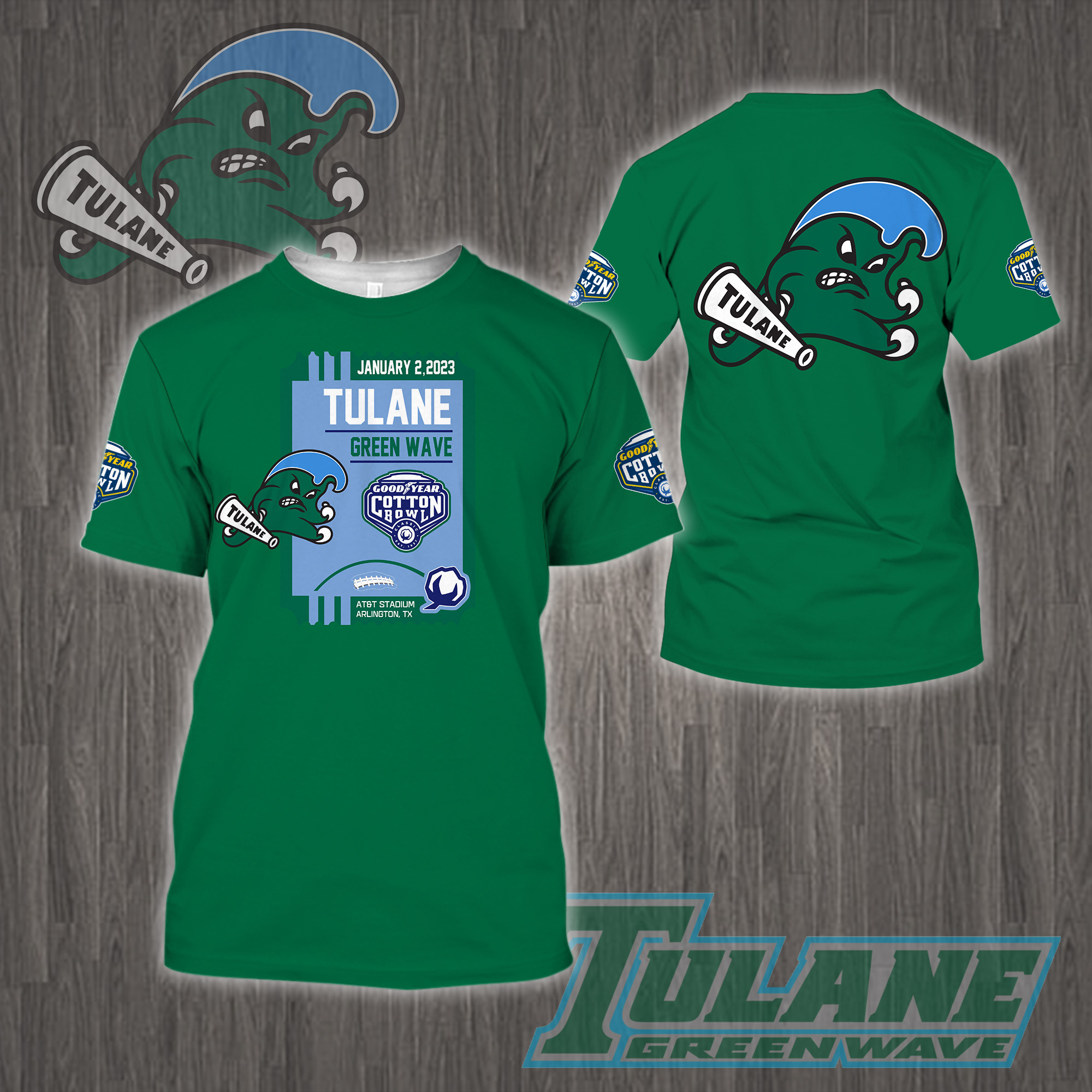 Tulane Green Wave 2023 Cotton Bowl Champions Shirt - Famjoys Tulane Green Wave 2023 Cotton Bowl Champions Shirt - Famjoys