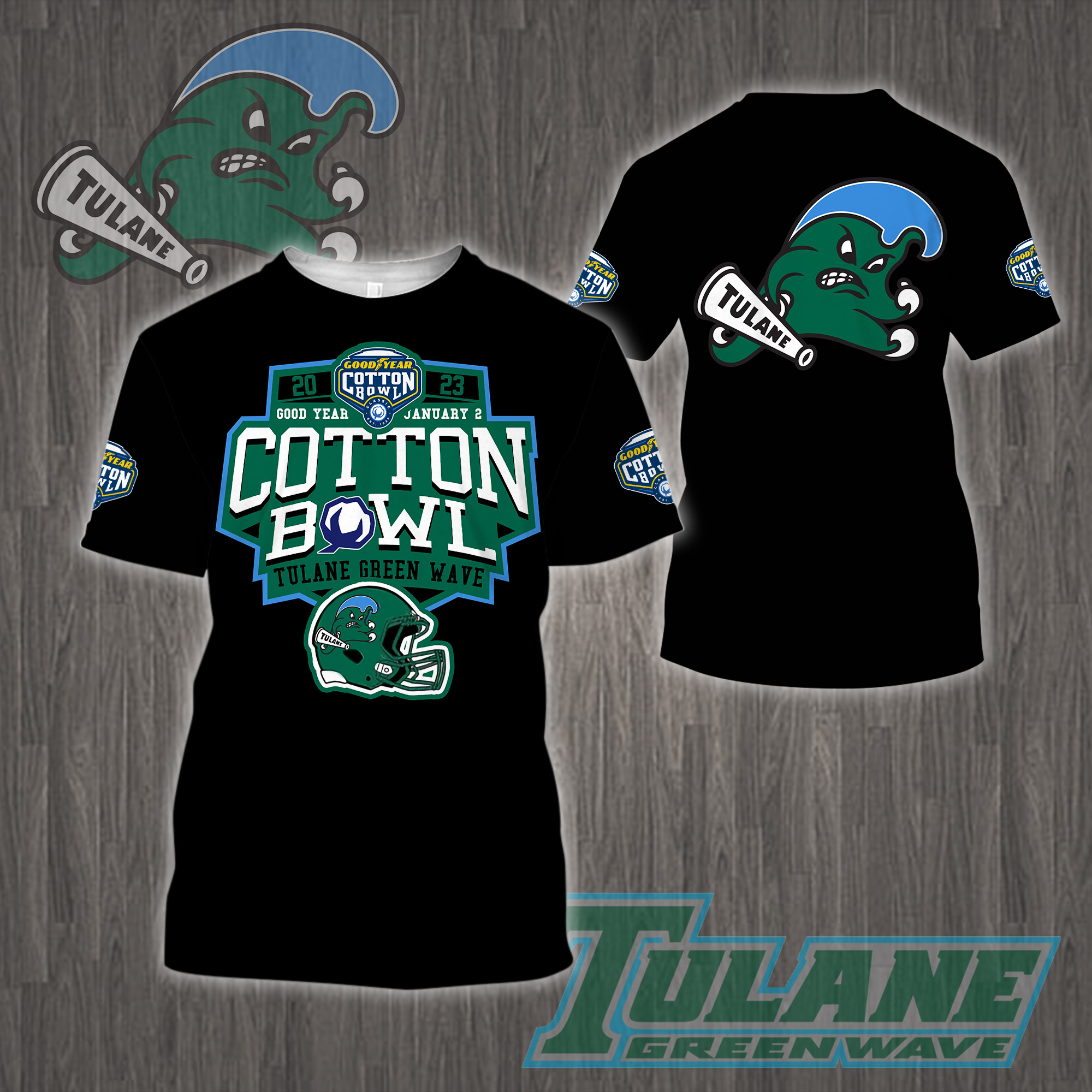 Tulane Green Wave 2023 Cotton Bowl Champions Shirt - Famjoys Tulane Green Wave 2023 Cotton Bowl Champions Shirt - Famjoys