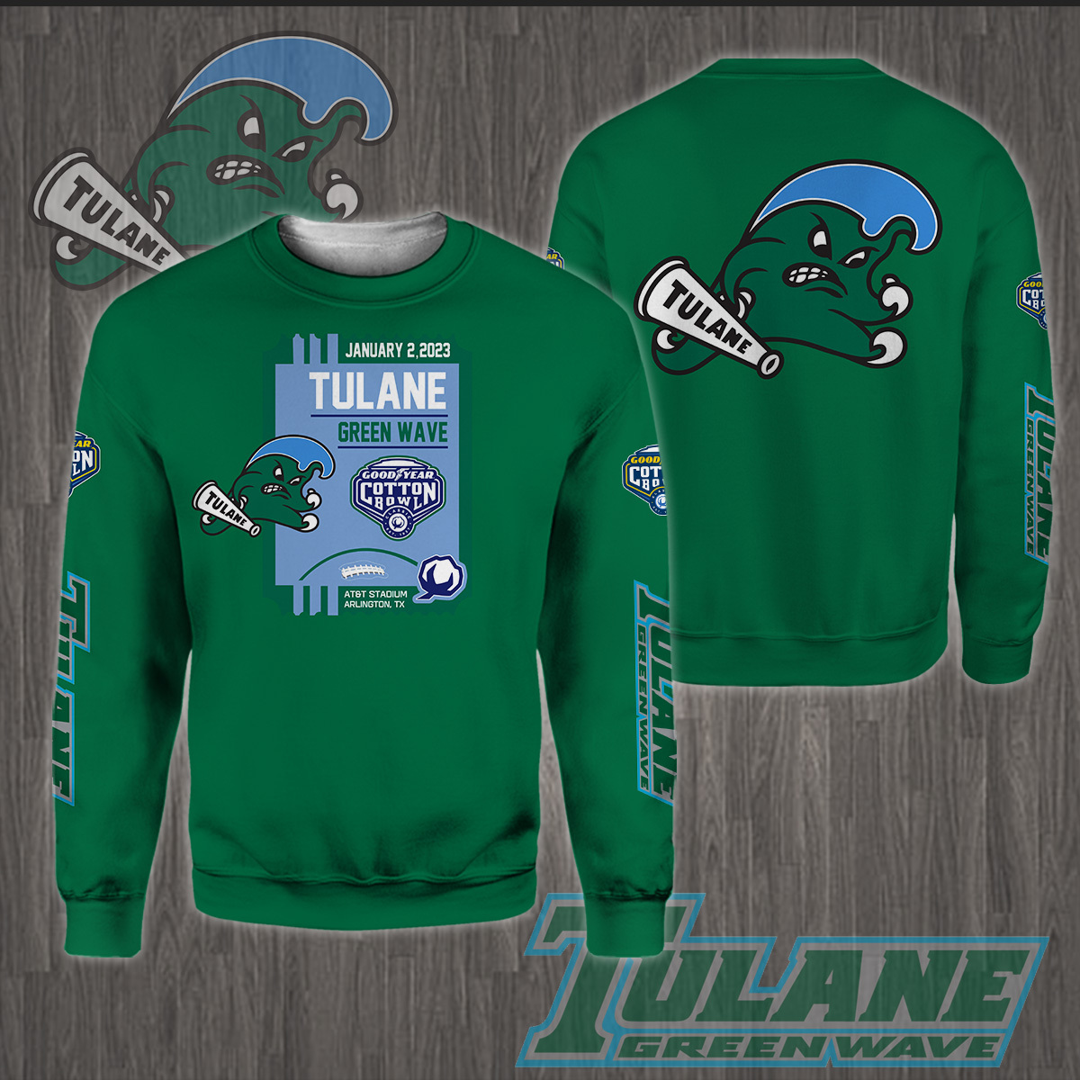 Tulane Green Wave 2023 Cotton Bowl Champions Shirt - Famjoys Tulane Green Wave 2023 Cotton Bowl Champions Shirt - Famjoys