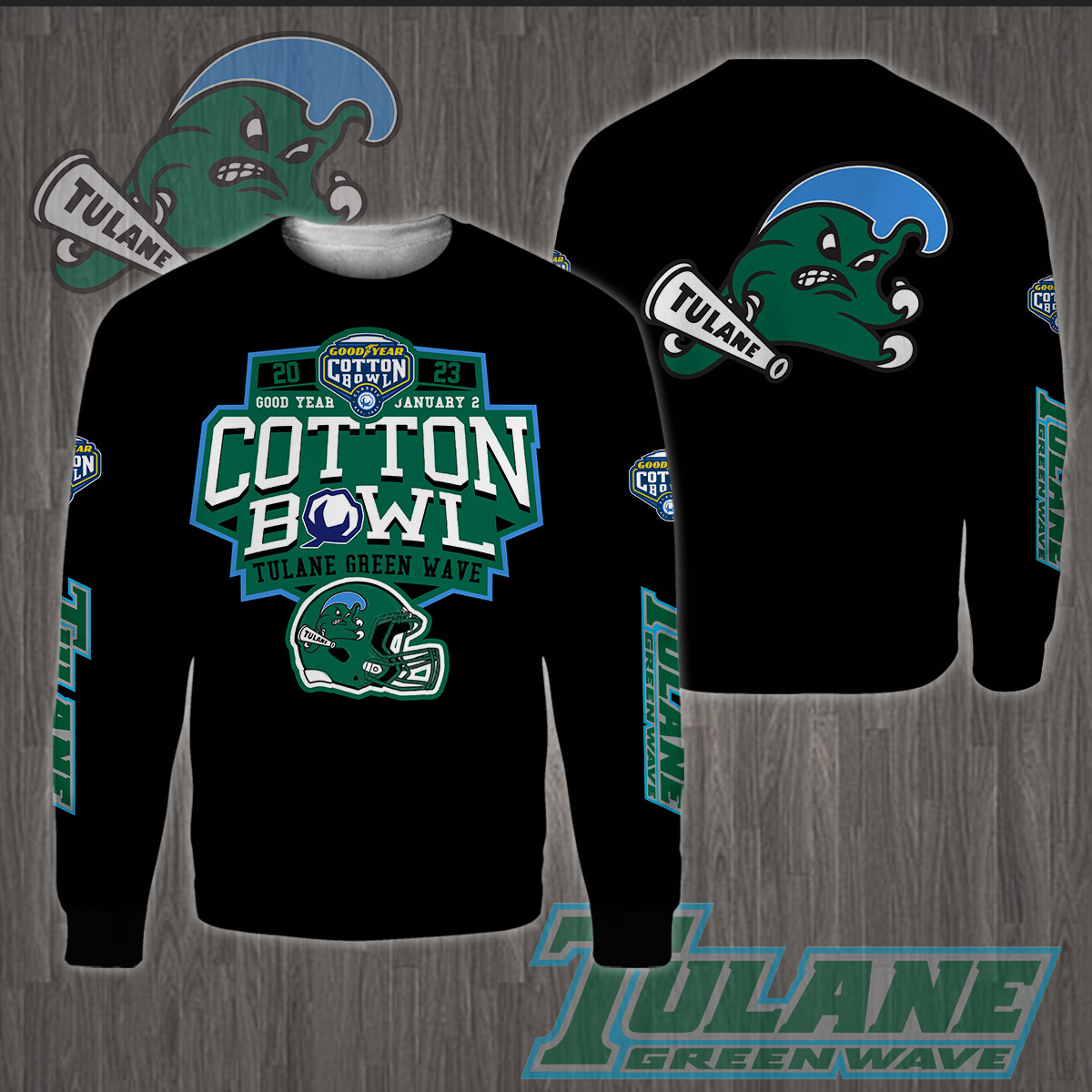 Tulane Green Wave 2023 Cotton Bowl Champions Shirt - Famjoys Tulane Green Wave 2023 Cotton Bowl Champions Shirt - Famjoys