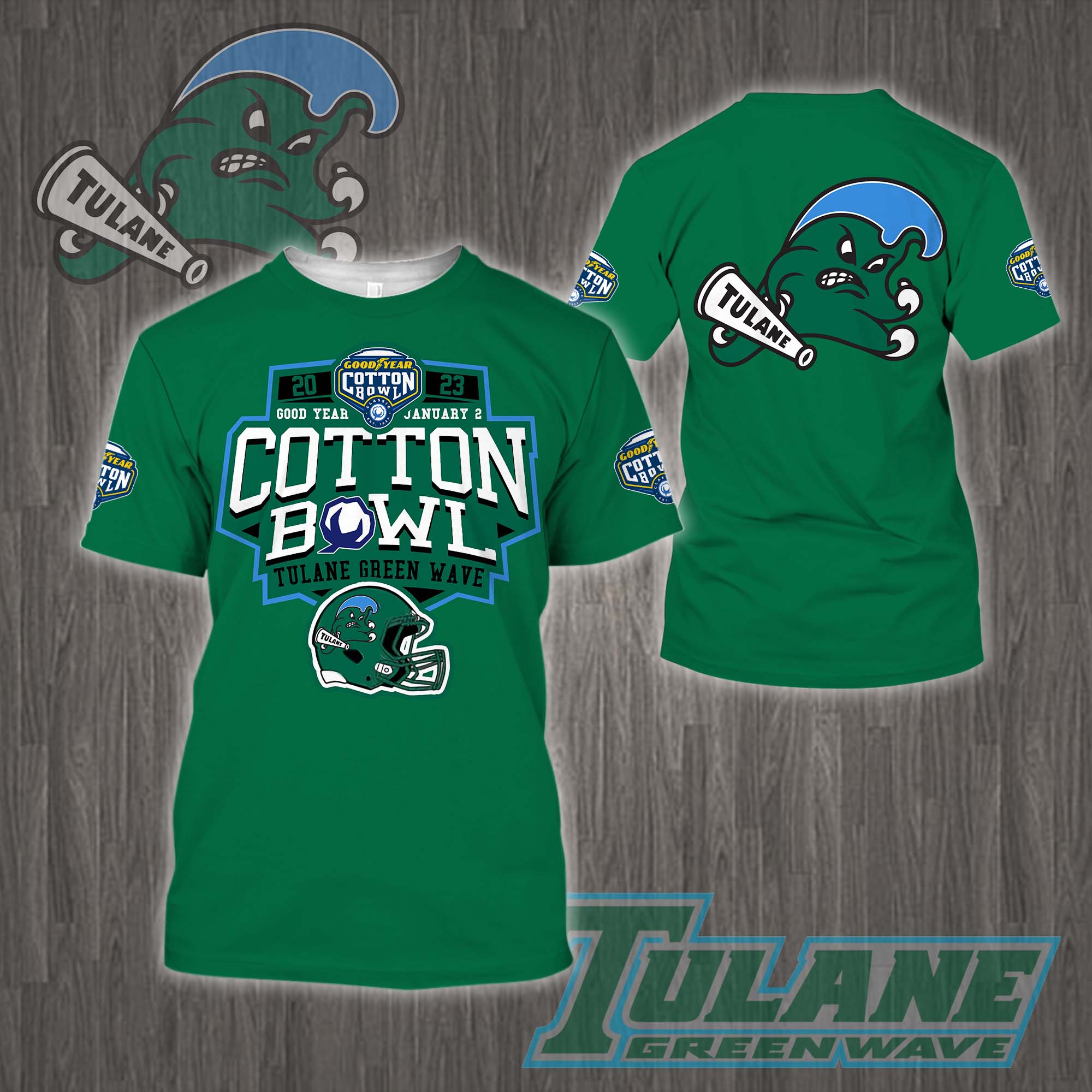 Tulane Green Wave 2023 Cotton Bowl Champions Shirt - Famjoys Tulane Green Wave 2023 Cotton Bowl Champions Shirt - Famjoys