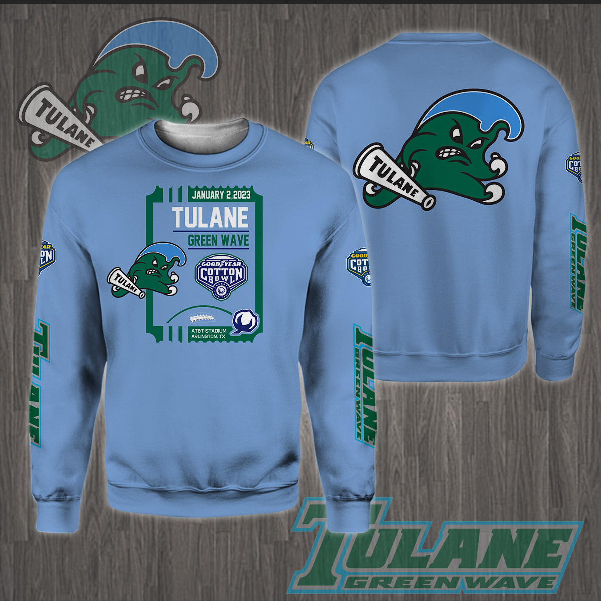 Tulane Green Wave 2023 Cotton Bowl Champions Shirt - Famjoys Tulane Green Wave 2023 Cotton Bowl Champions Shirt - Famjoys