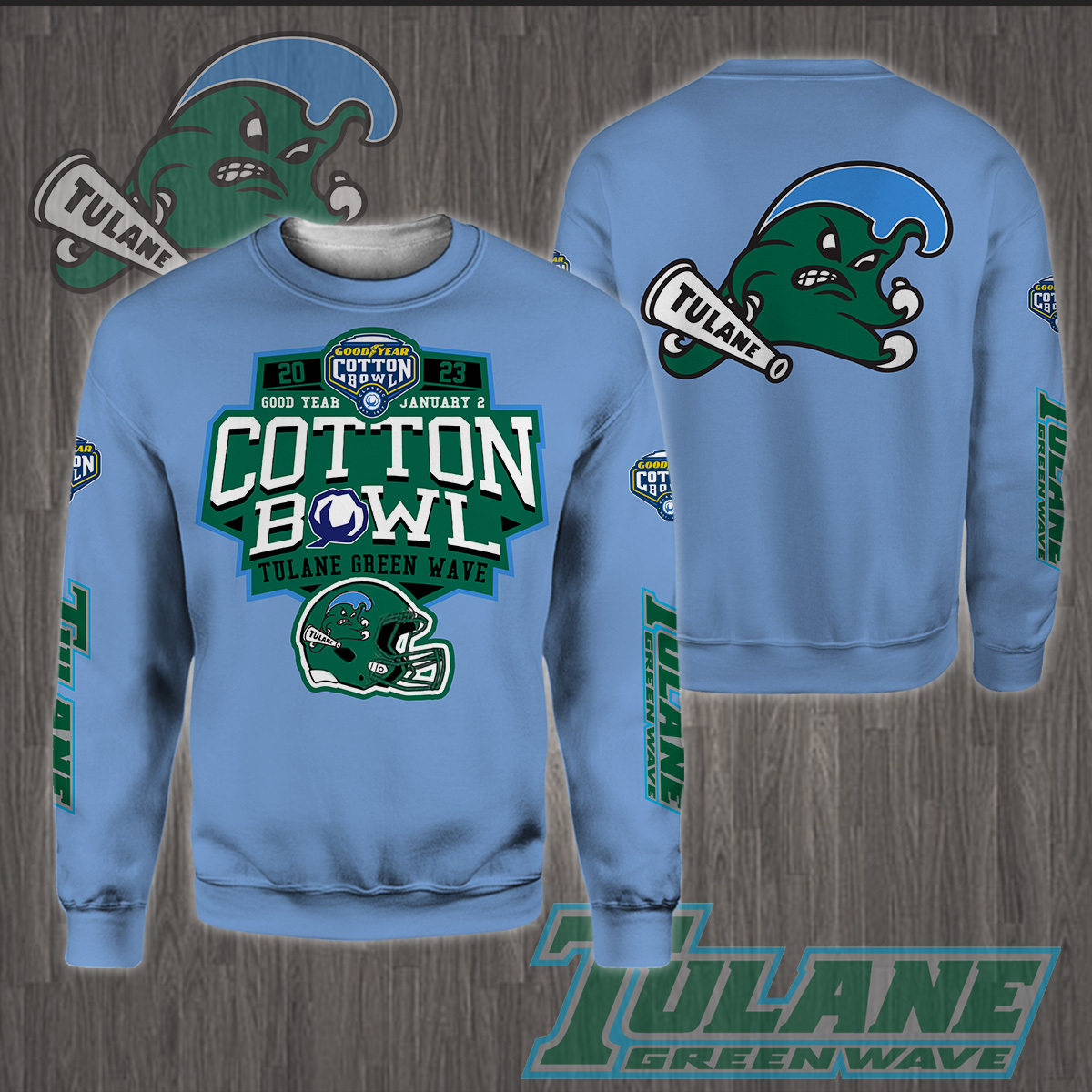 Tulane Green Wave 2023 Cotton Bowl Champions Shirt - Famjoys Tulane Green Wave 2023 Cotton Bowl Champions Shirt - Famjoys