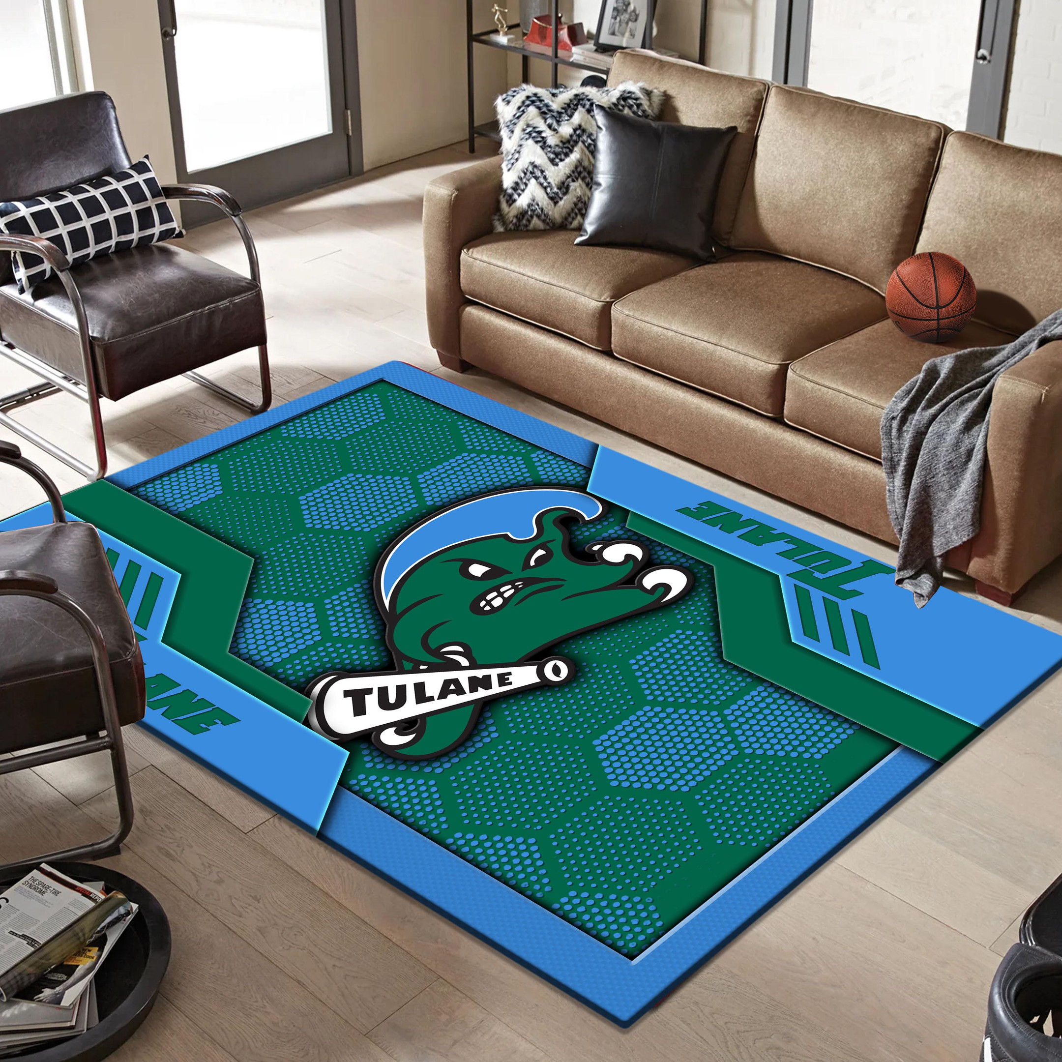 Tulane Green Wave Area Rugs 3718 - Famjoys Tulane Green Wave Area Rugs 3718 - Famjoys