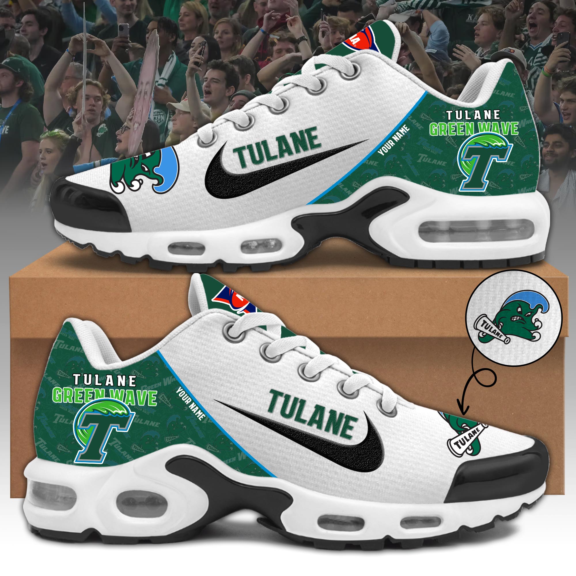 Tulane Green Wave Personalized Shoes - Famjoys Tulane Green Wave Personalized Shoes - Famjoys