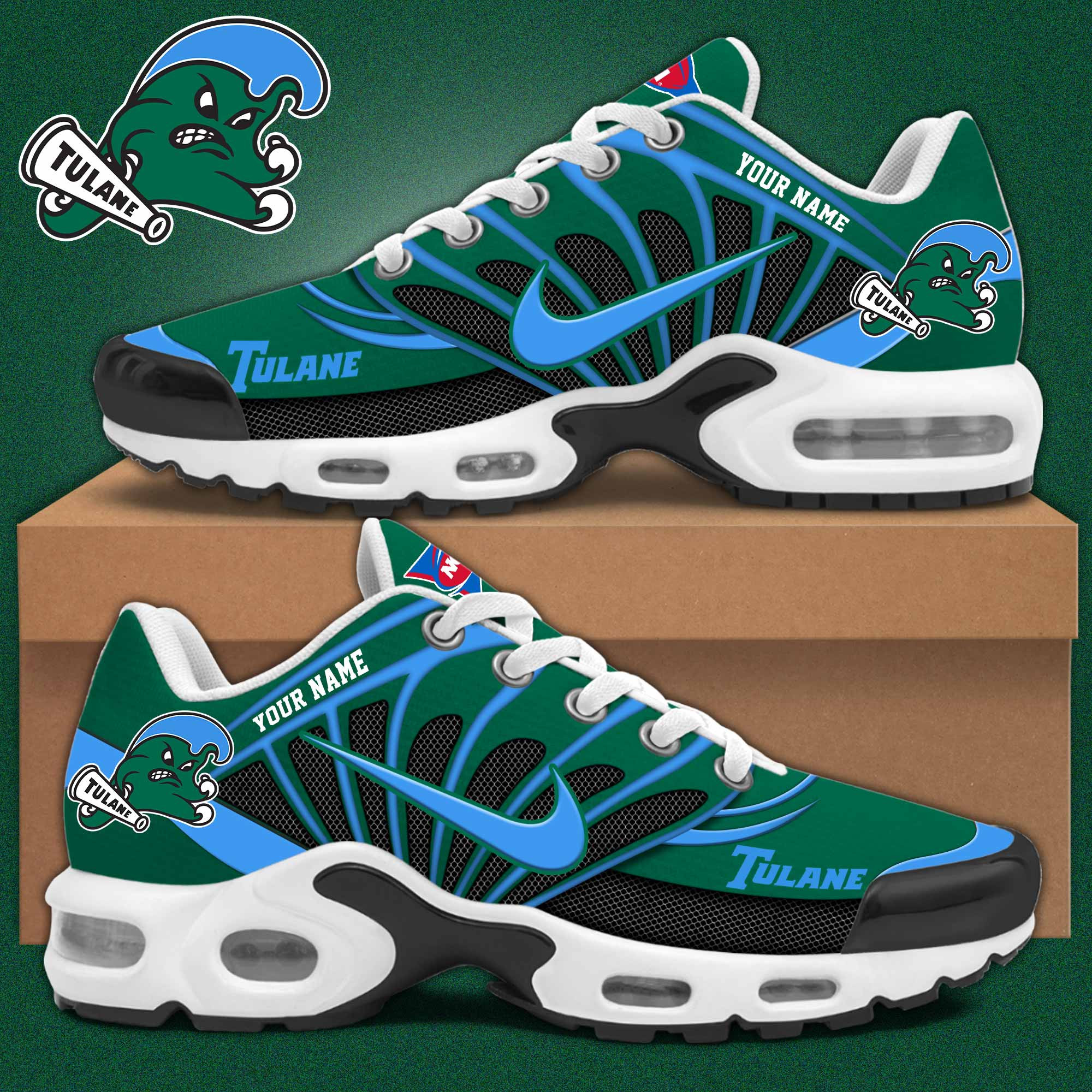 Tulane Green Wave Personalized Shoes S516508 - Famjoys Tulane Green Wave Personalized Shoes S516508 - Famjoys