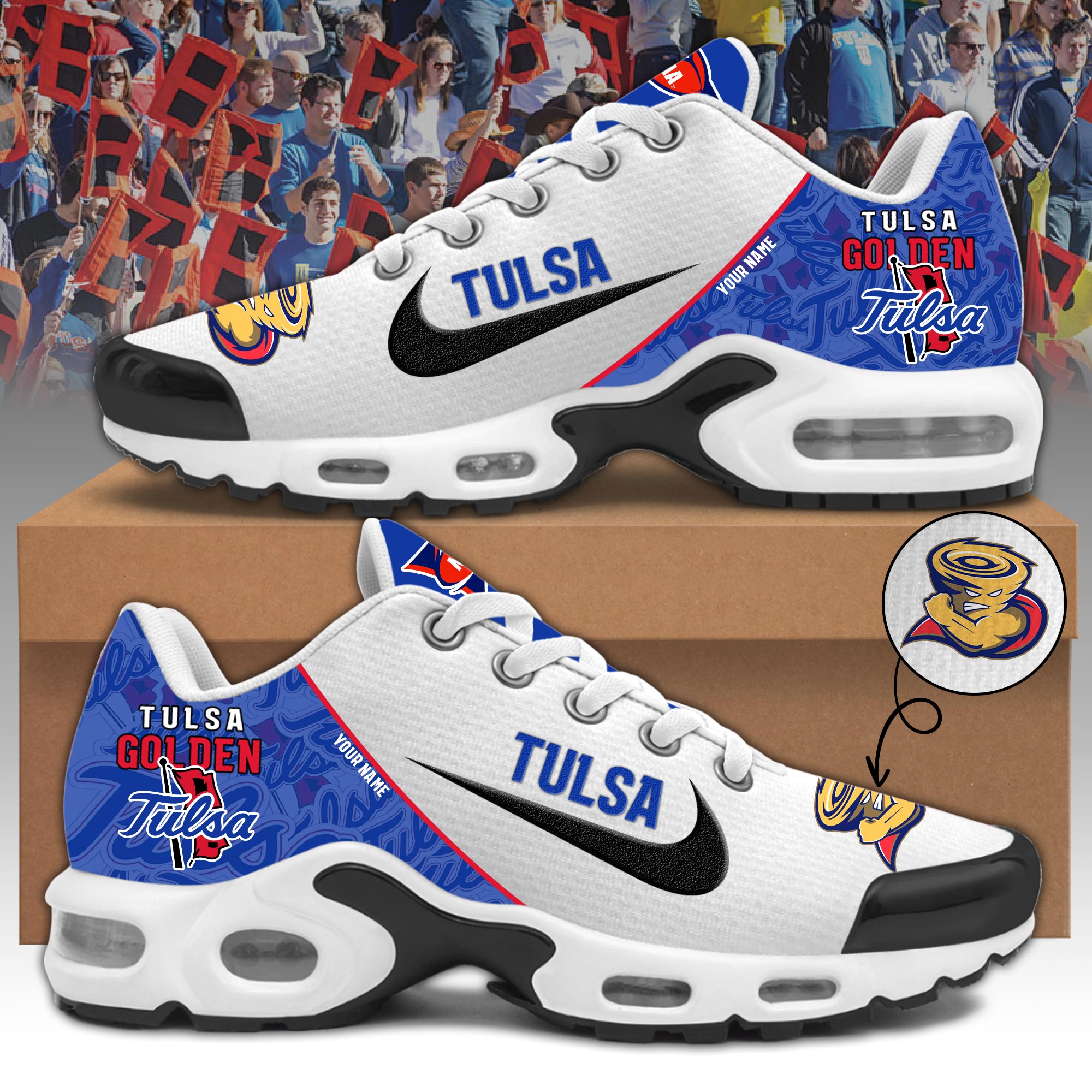 Tulsa Golden Hurricane Personalized Shoes - Famjoys Tulsa Golden Hurricane Personalized Shoes - Famjoys