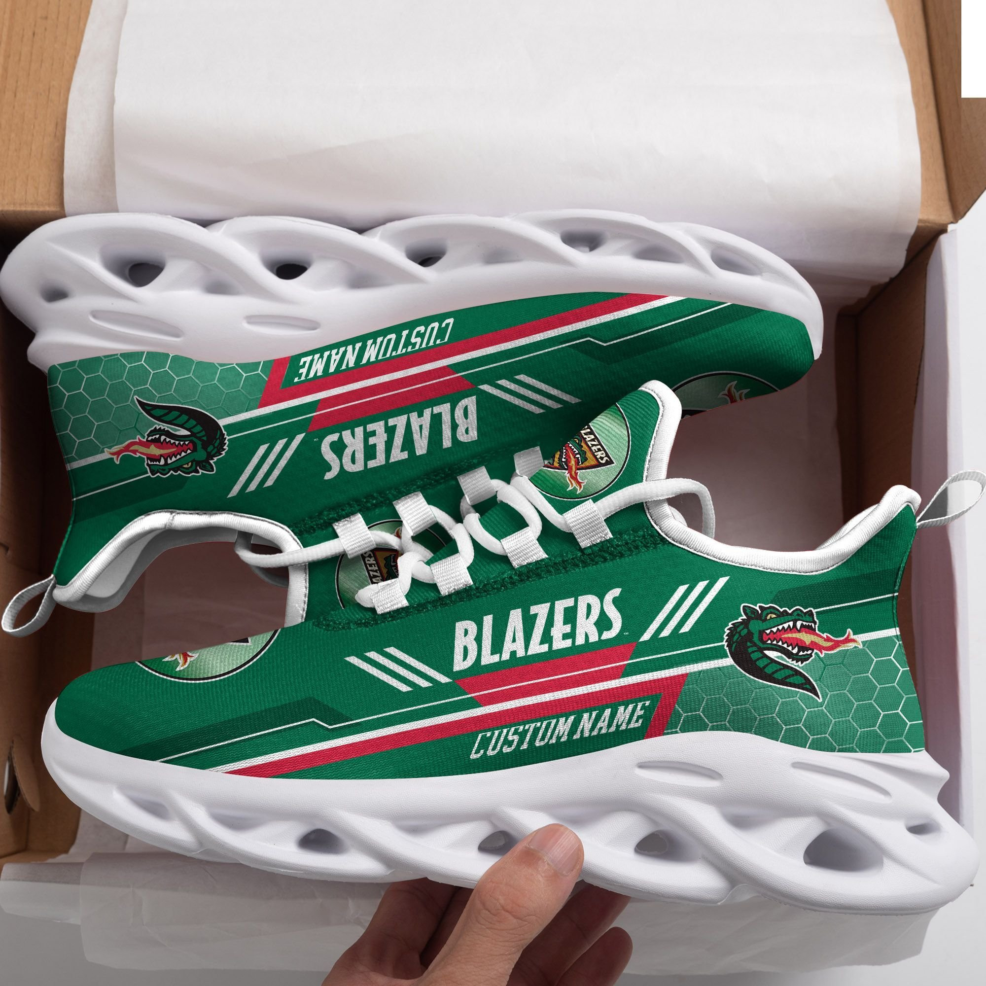 UAB Blazers Custom Personalized Max Soul Sneakers Shoes - Famjoys UAB Blazers Custom Personalized Max Soul Sneakers Shoes - Famjoys
