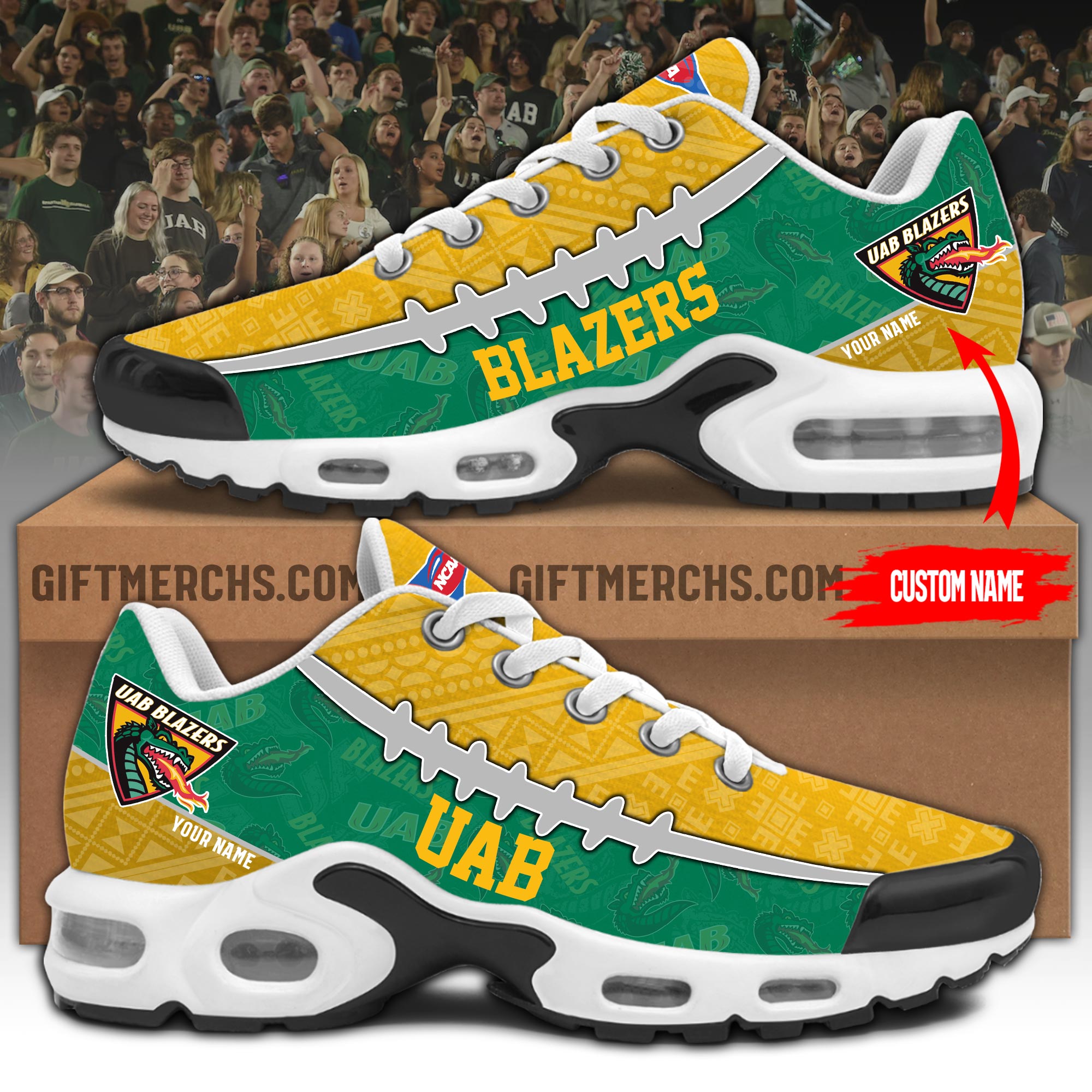 UAB Blazers Personalized Shoes - Famjoys UAB Blazers Personalized Shoes - Famjoys