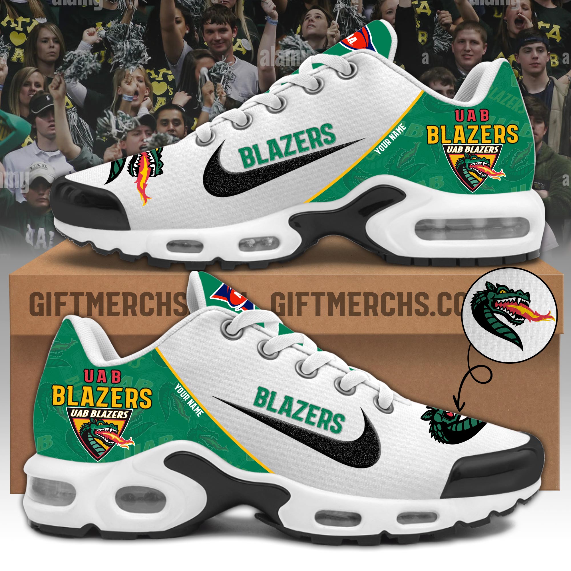 UAB Blazers Personalized Shoes - Famjoys UAB Blazers Personalized Shoes - Famjoys