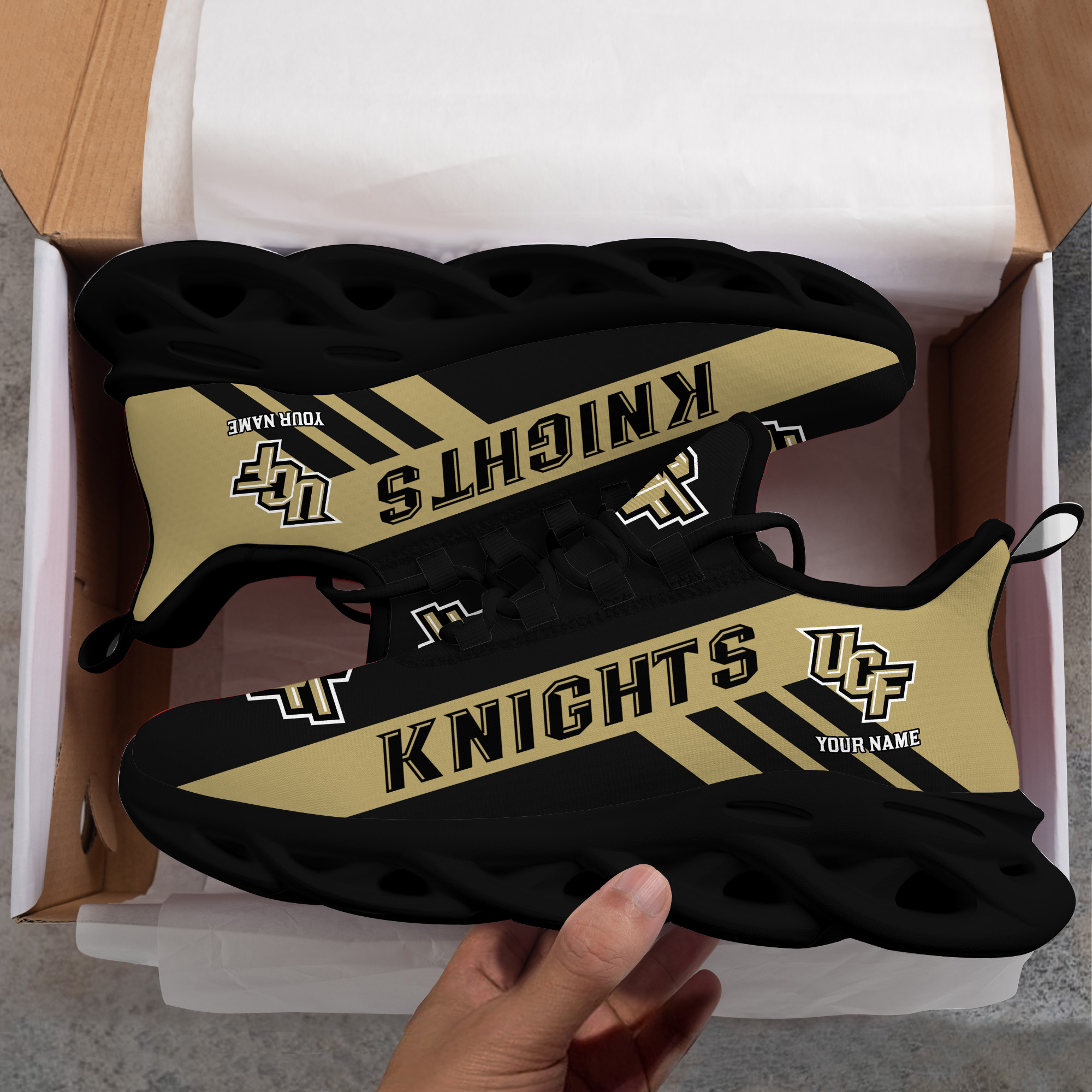 UCF Knights Custom Name PERSONALIZED MAX SOUL SHOES DS004 - Famjoys UCF Knights Custom Name PERSONALIZED MAX SOUL SHOES DS004 - Famjoys