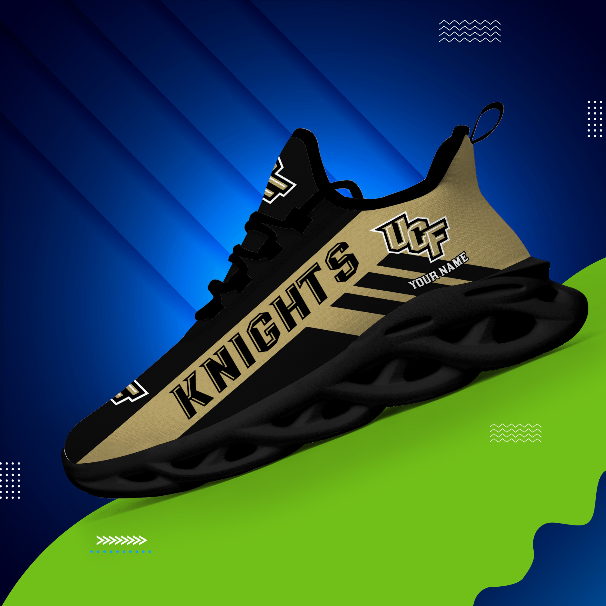 UCF Knights Custom Name PERSONALIZED MAX SOUL SHOES DS004 - Famjoys UCF Knights Custom Name PERSONALIZED MAX SOUL SHOES DS004 - Famjoys