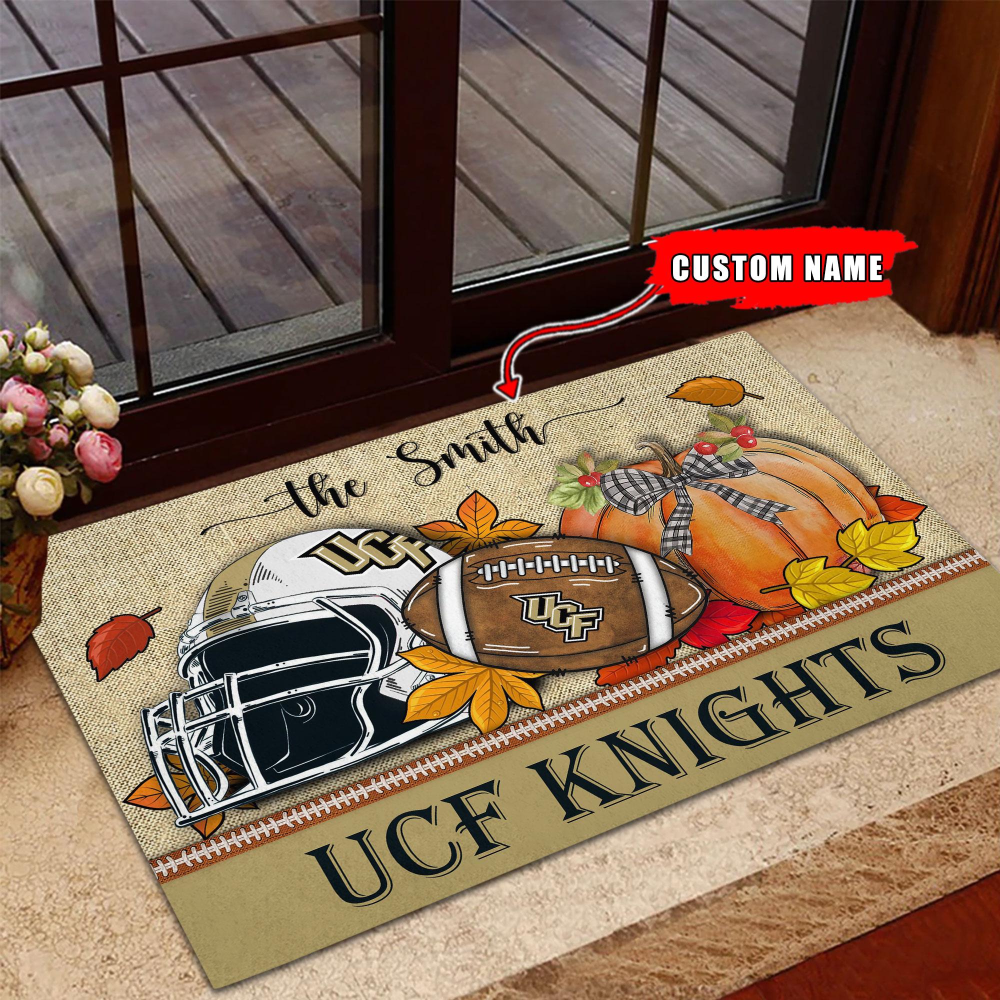UCF Knights Fall Football Doormat - Famjoys UCF Knights Fall Football Doormat - Famjoys